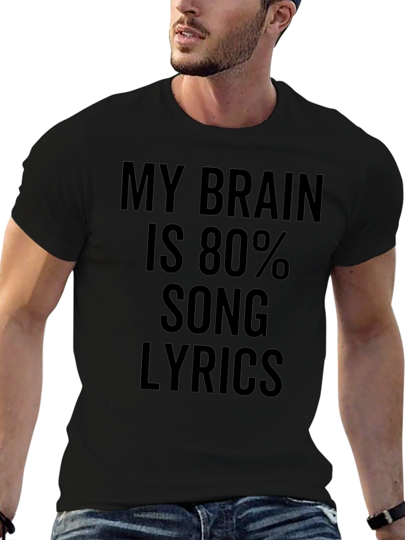 My Brain is 80% Song Lyrics Funny T-Shirt