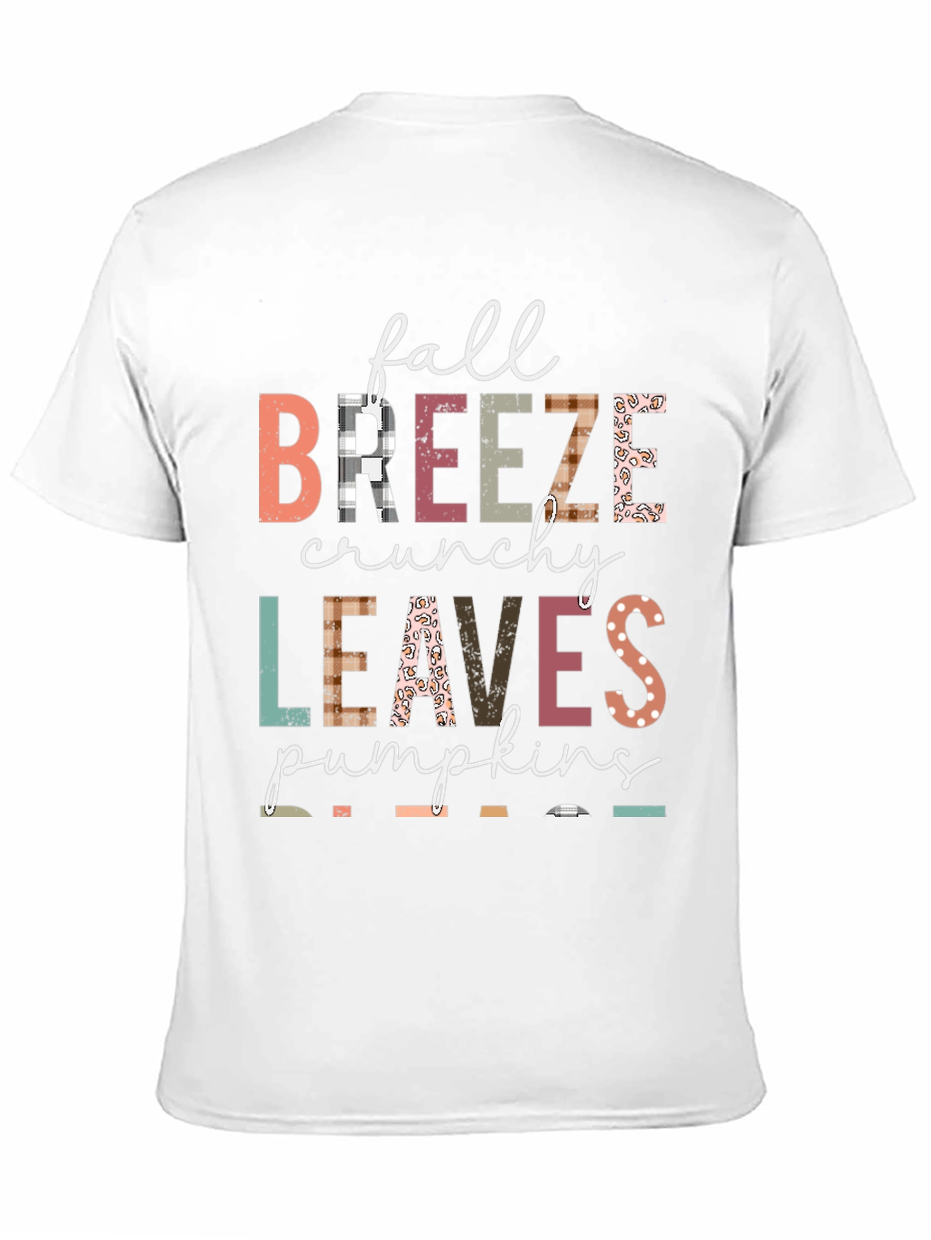 Fall Breeze Crunchy Leaves Pumpkins Graphic Tee