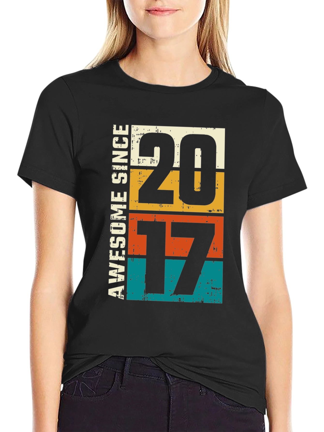Awesome Since 2017 Graphic Tee - Birthday Gift