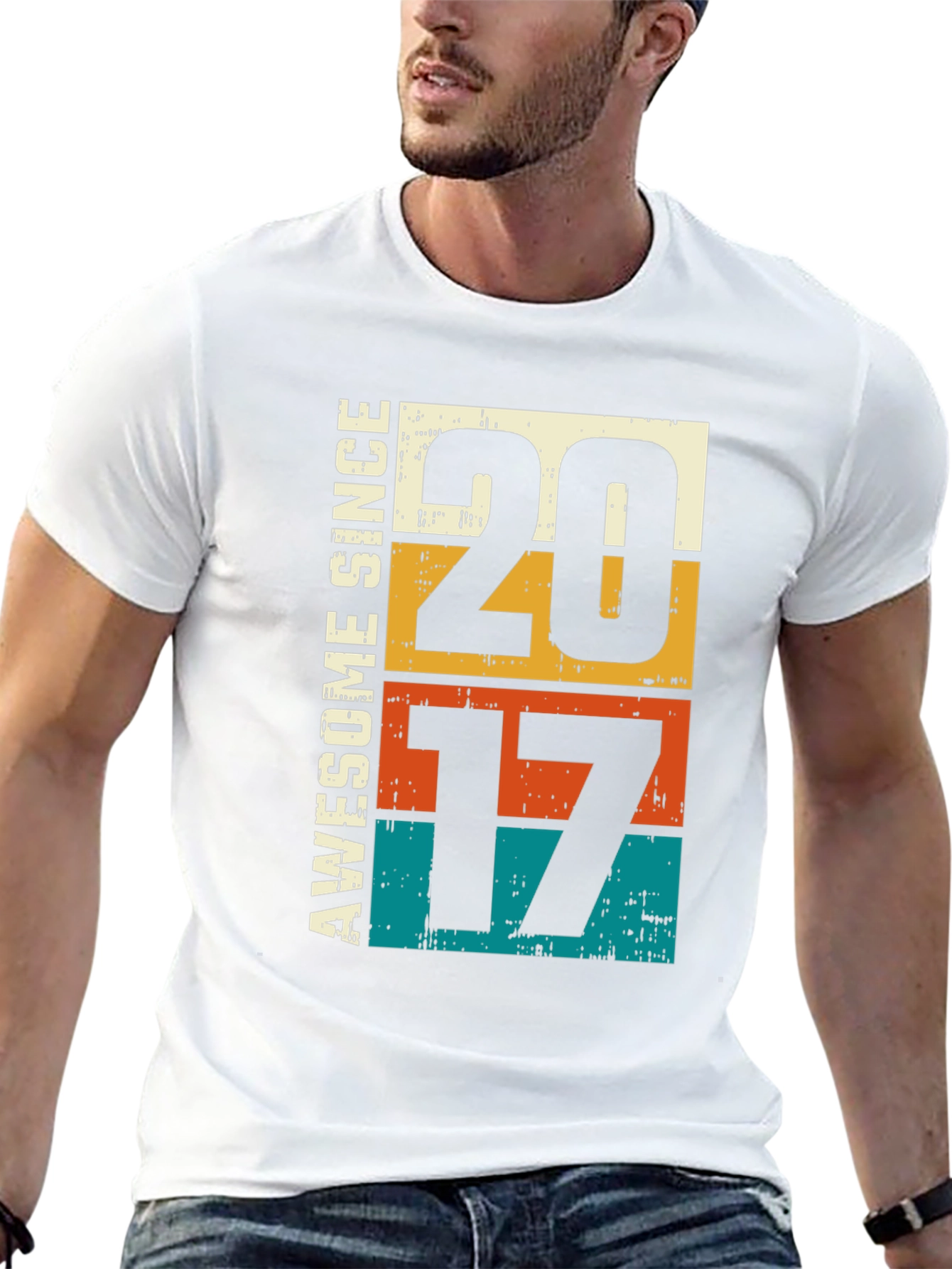 Awesome Since 2017 Graphic Tee - Birthday Gift