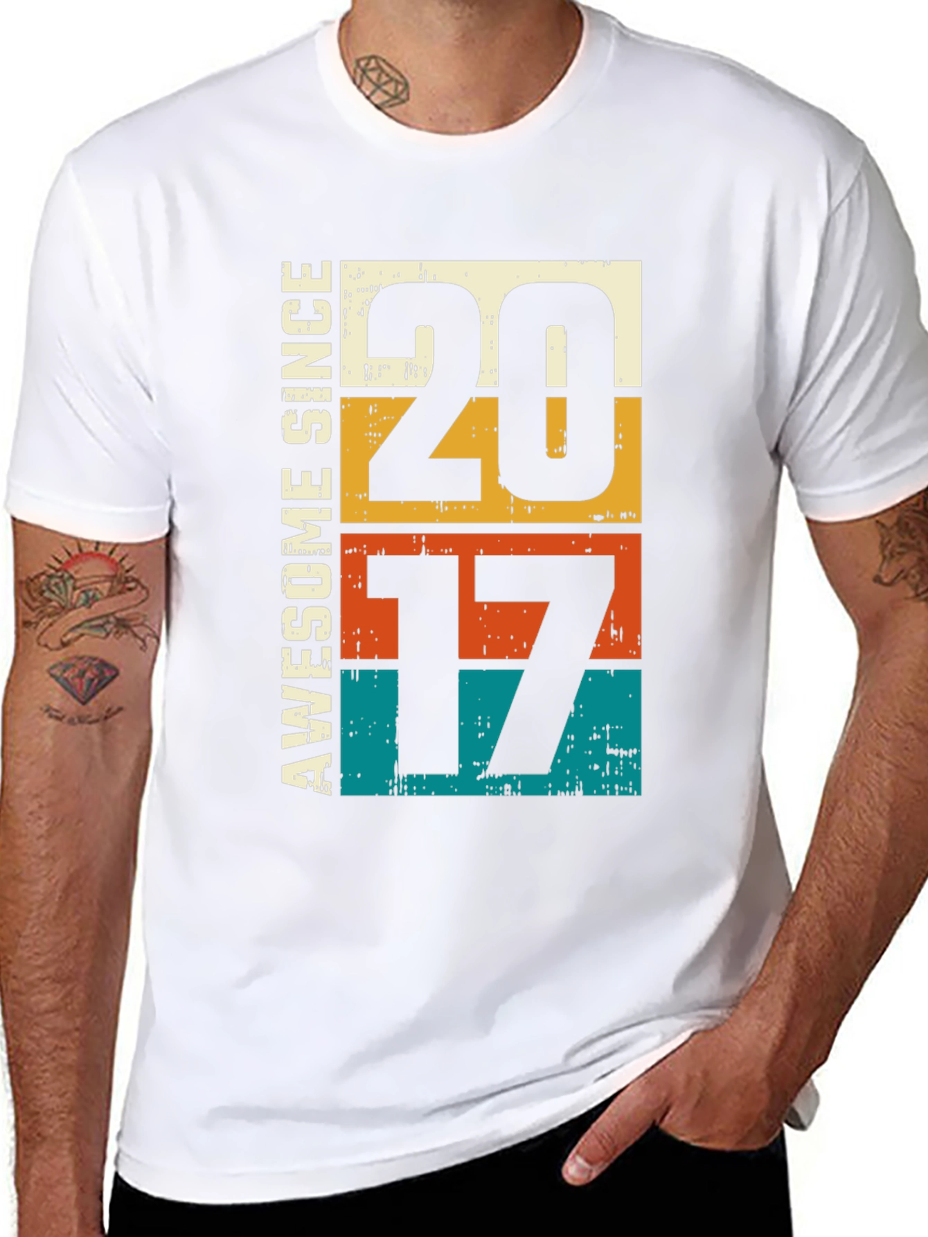Awesome Since 2017 Graphic Tee - Birthday Gift