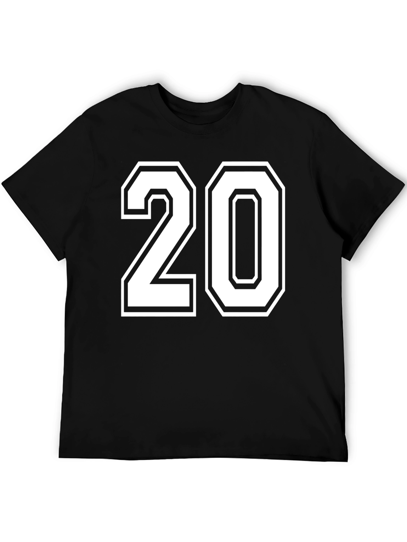 Varsity Number 20 Black T-Shirt