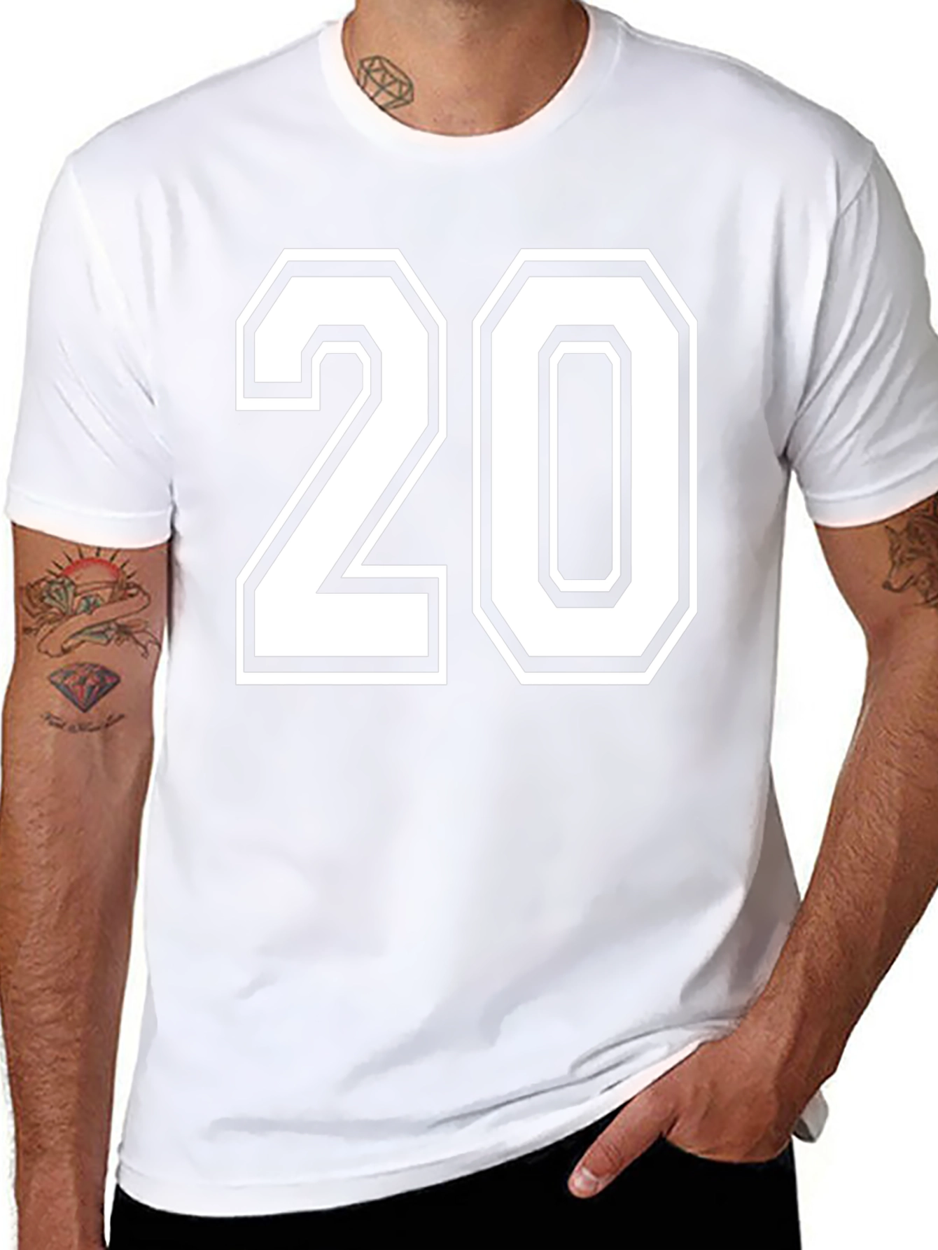 Varsity Number 20 Black T-Shirt
