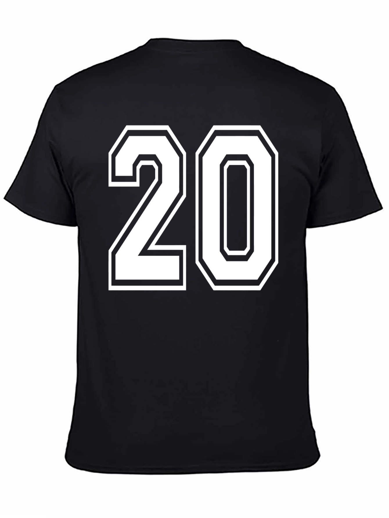Varsity Number 20 Black T-Shirt