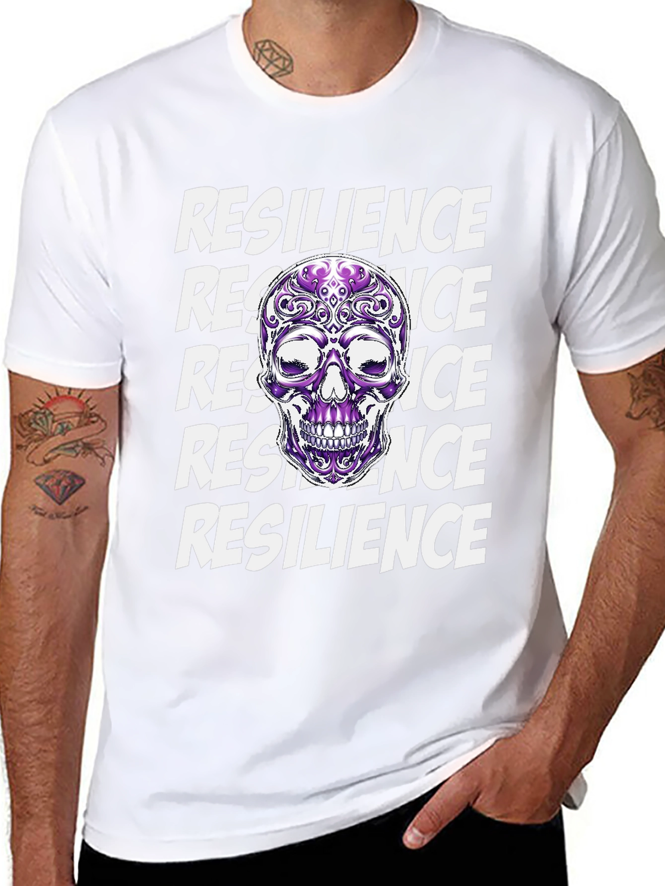 Resilience Skull Graphic T-Shirt - Stylish & Bold