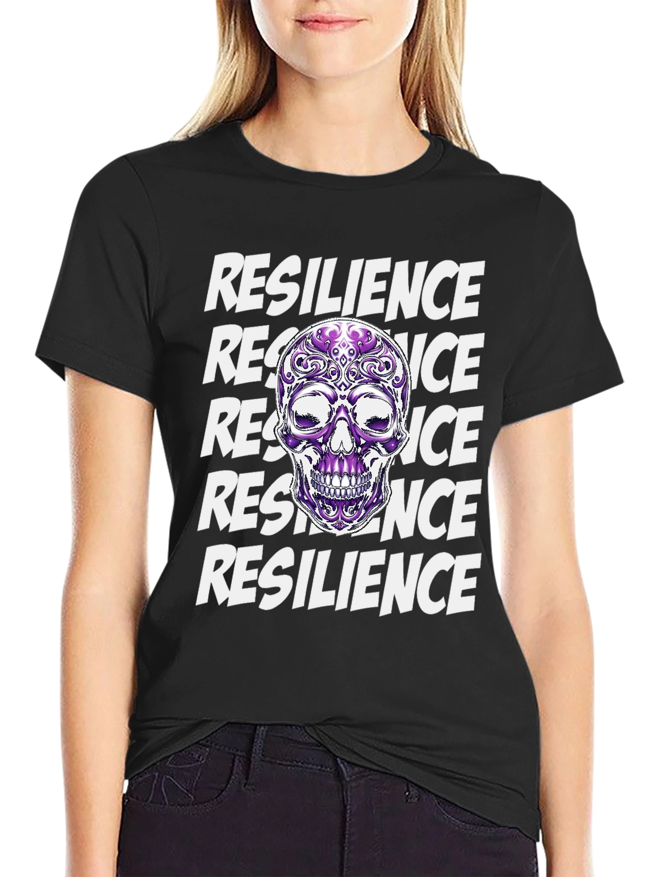 Resilience Skull Graphic T-Shirt - Stylish & Bold