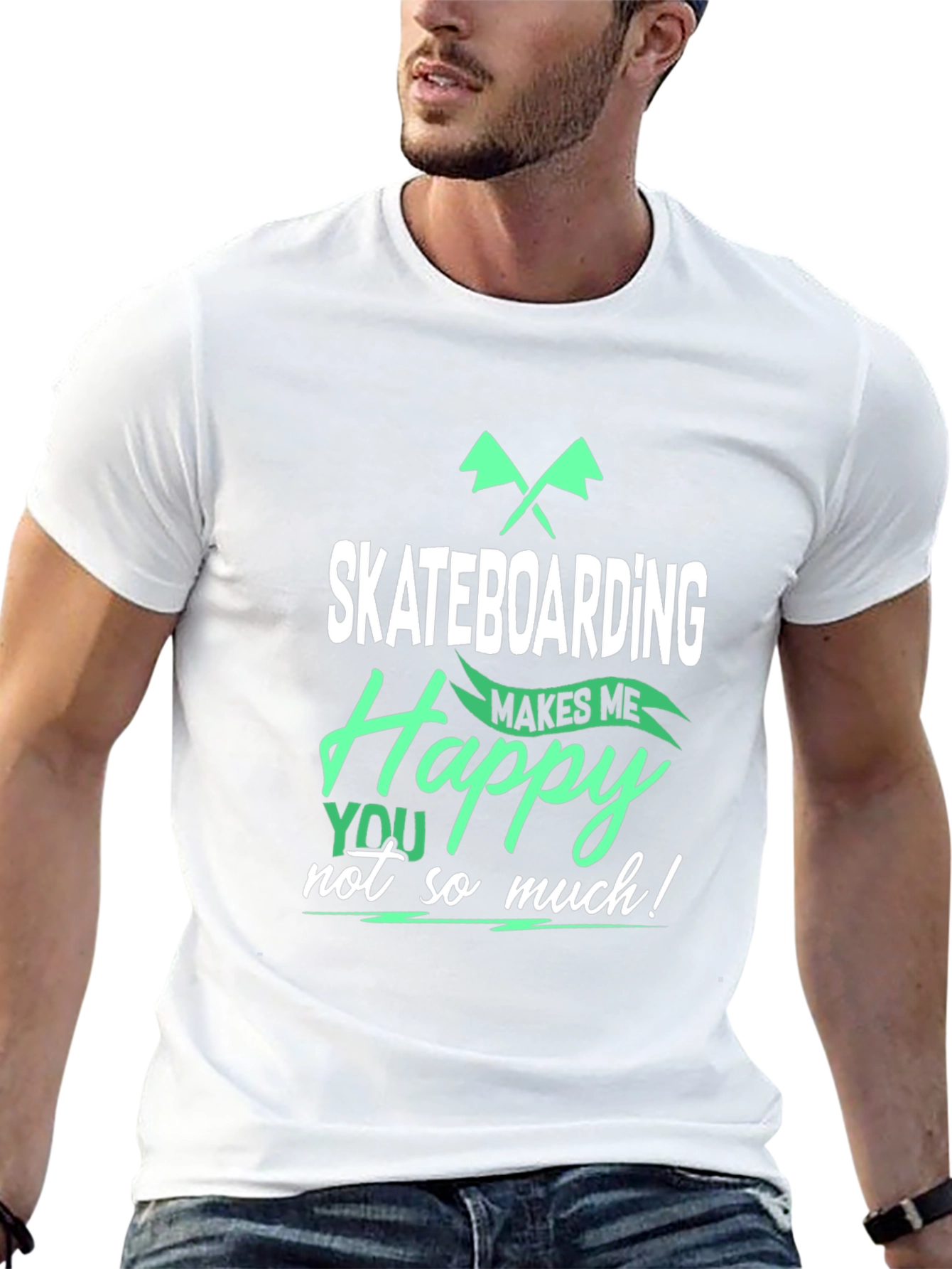 Skateboarding Makes Me Happy T-Shirt