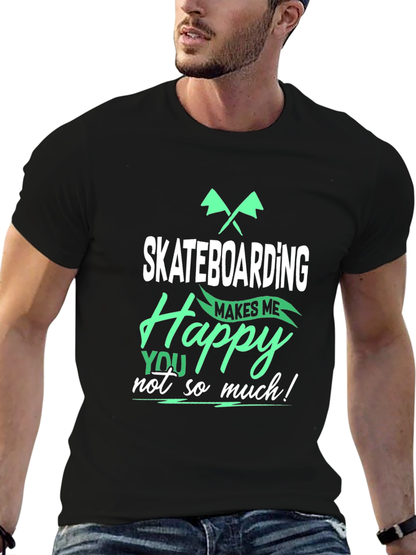 Skateboarding Makes Me Happy T-Shirt