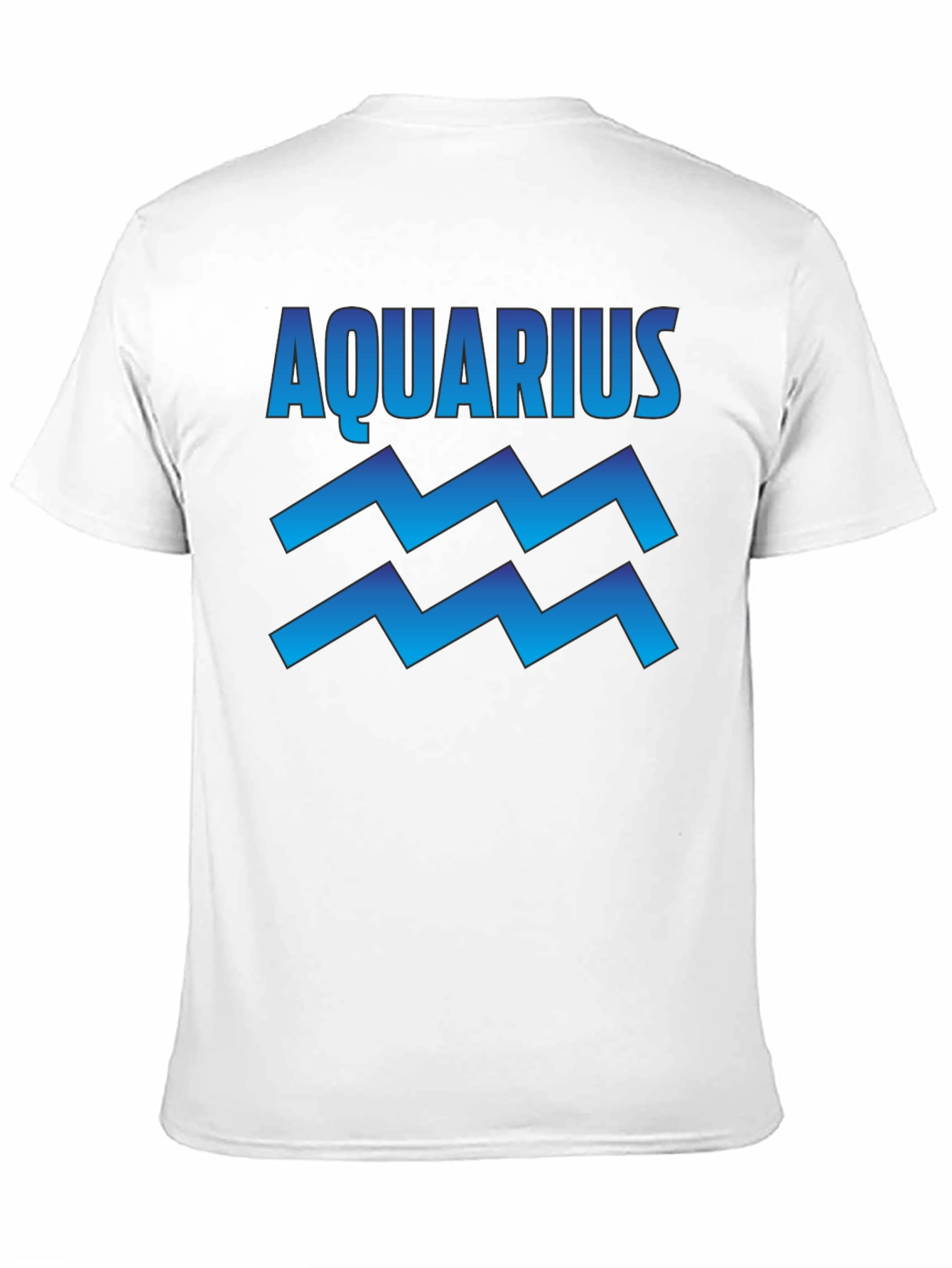 Aquarius Zodiac Sign Graphic T-Shirt - Black