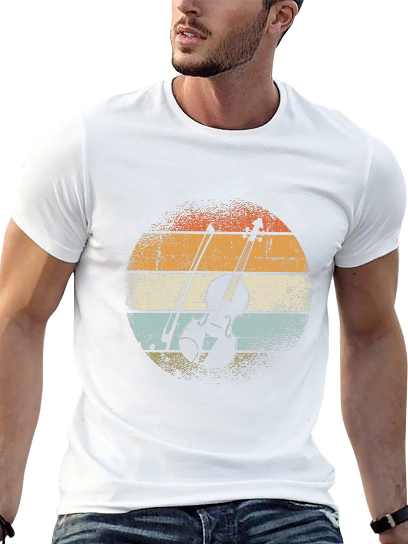 Retro Violin T-Shirt - Musician Apparel