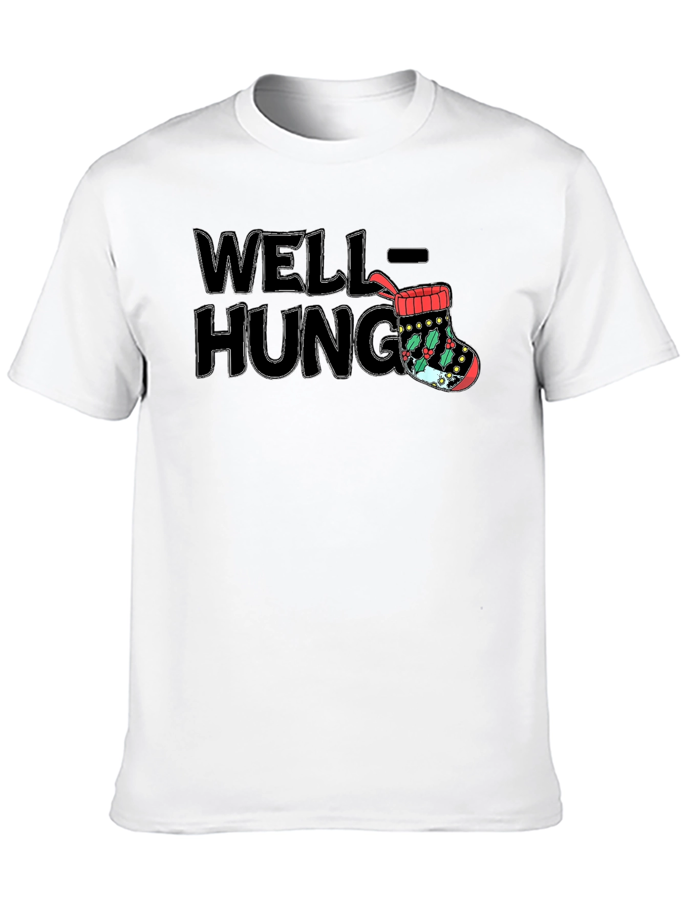 Well-Hung Christmas Stocking T-Shirt