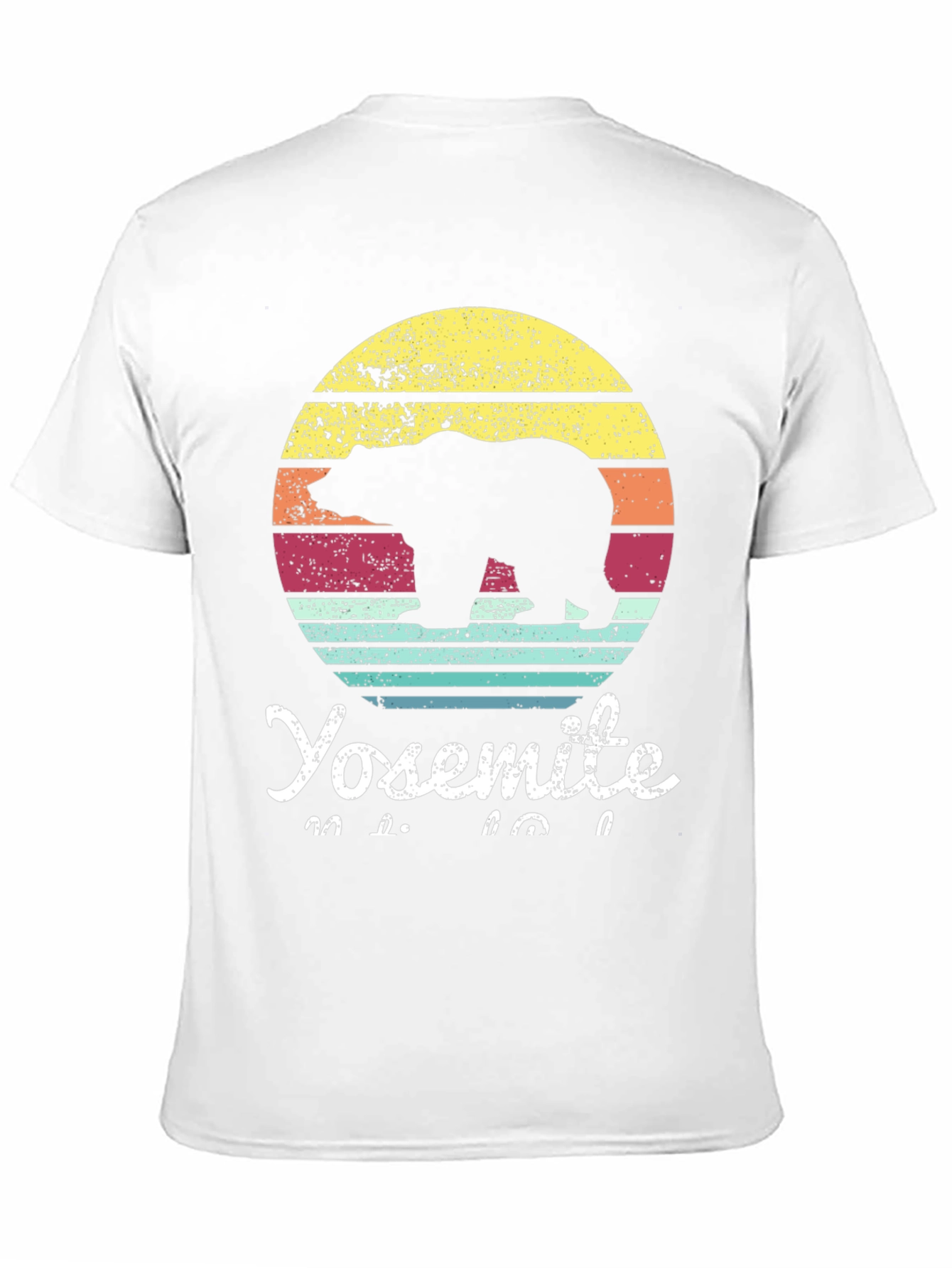 Yosemite Bear Sunset Graphic Tee - Retro Style