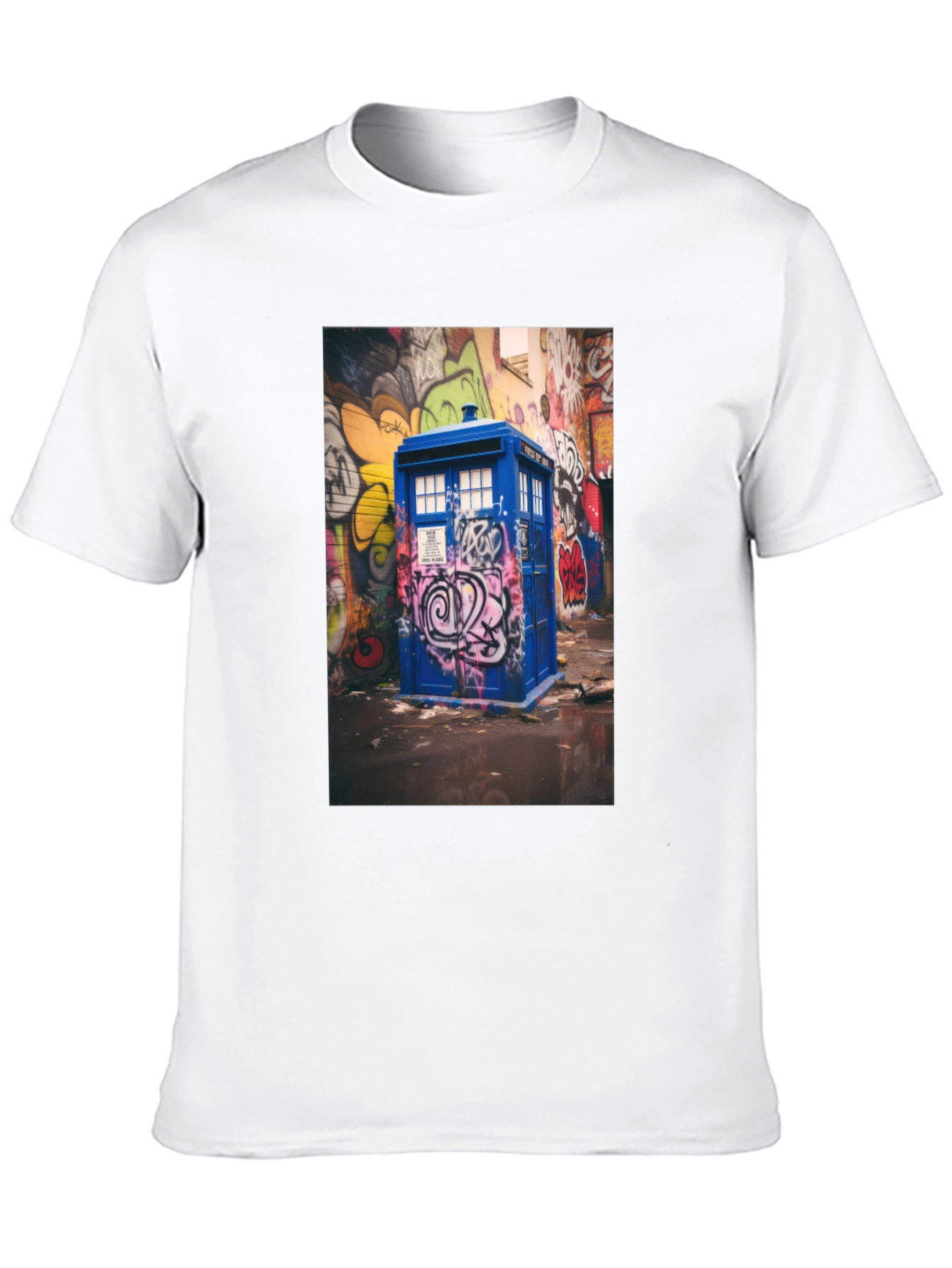 Dr. Who Graffiti T-Shirt - Black