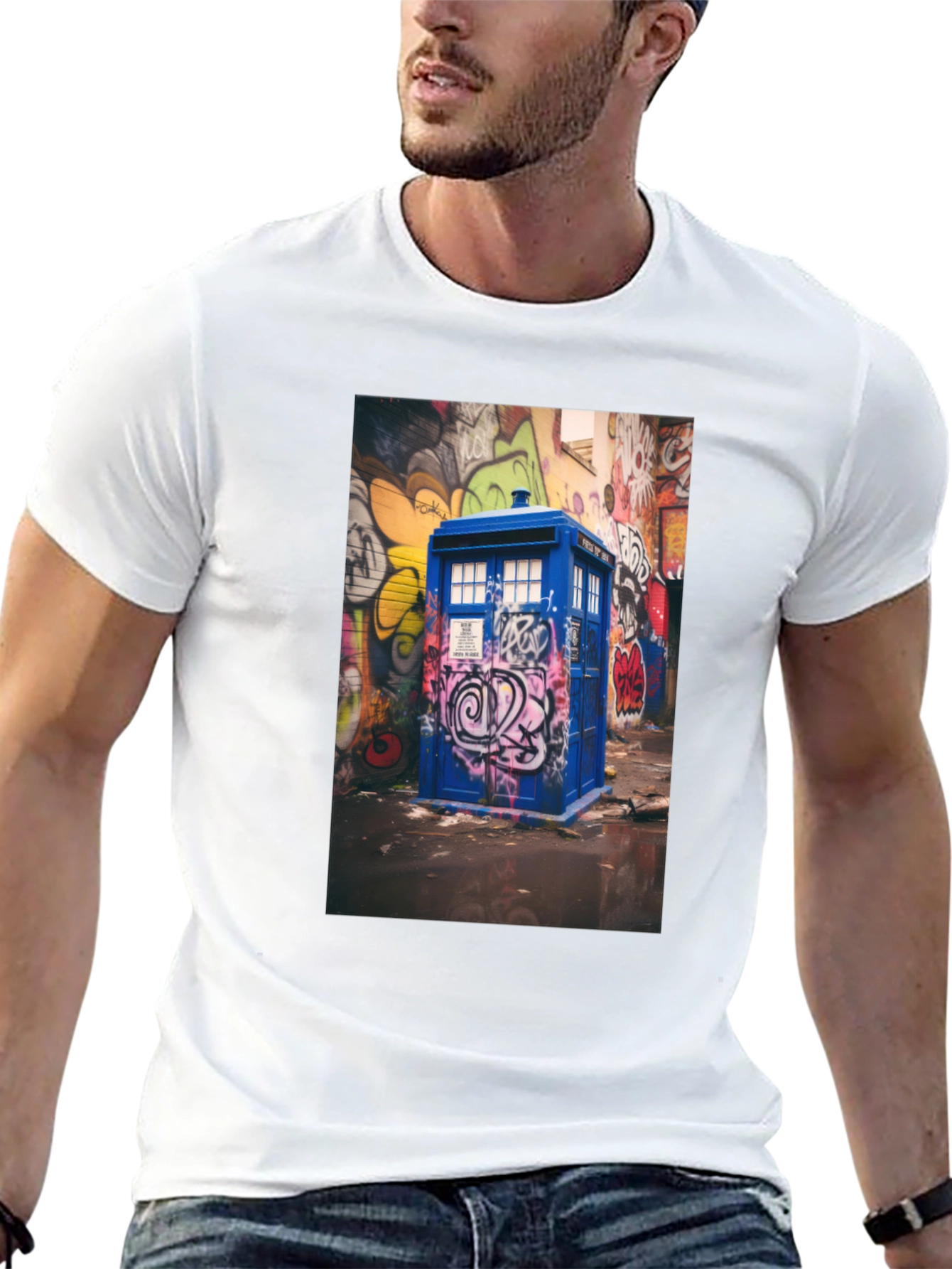 Dr. Who Graffiti T-Shirt - Black