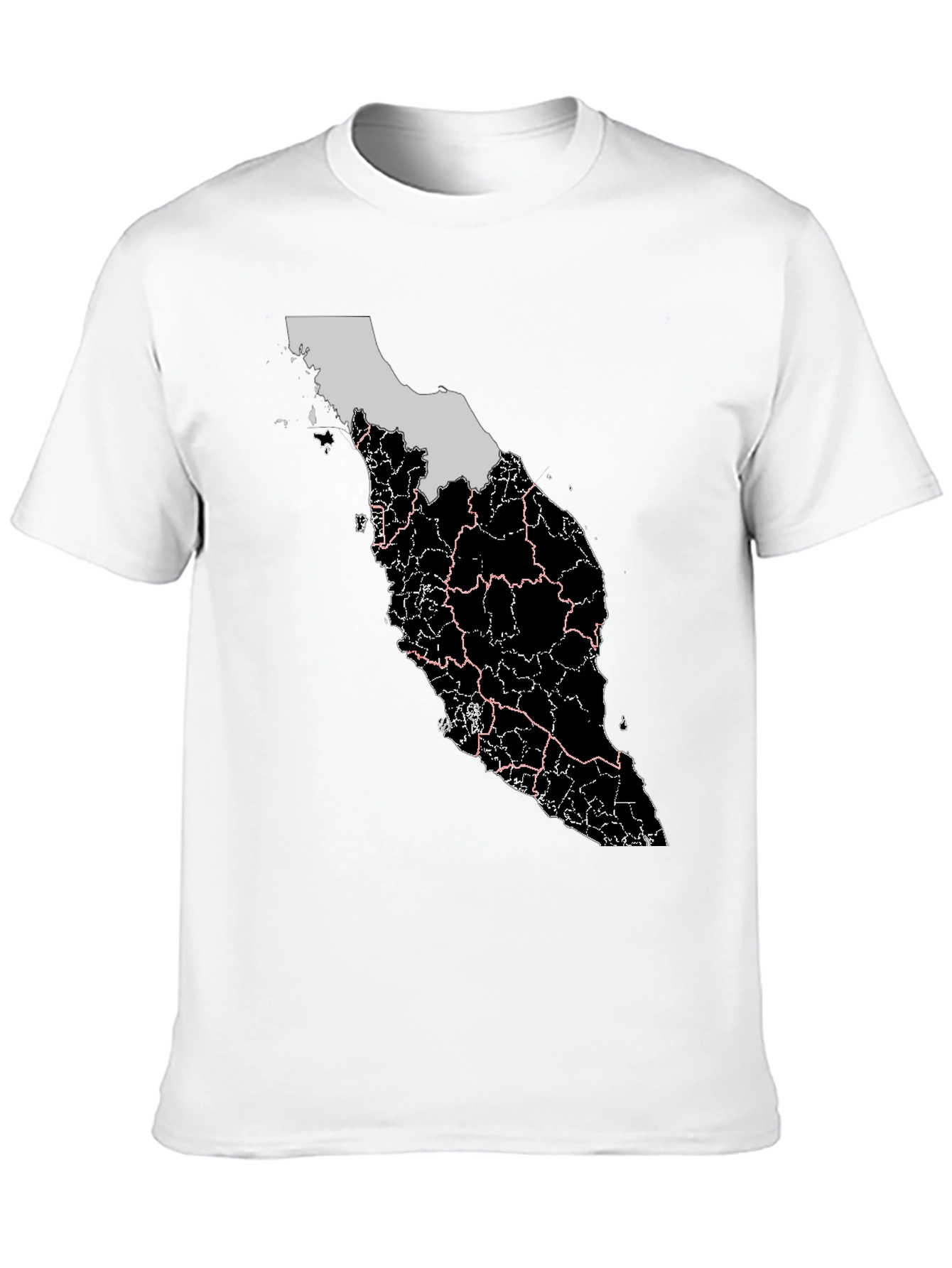 Malaysia Map T-Shirt - Black Graphic Tee