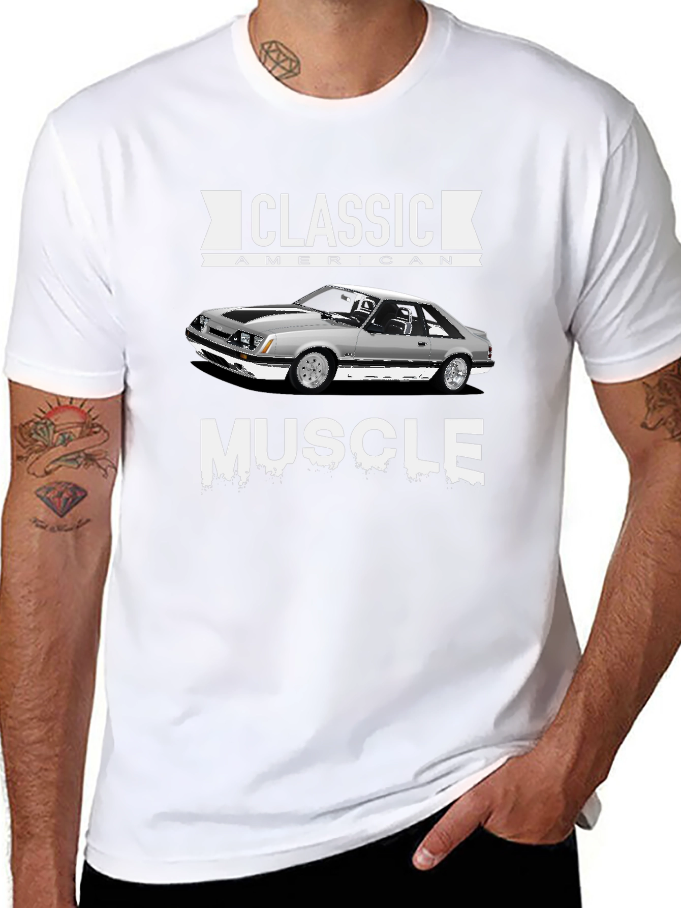 Classic American Muscle Car Graphic T-Shirt