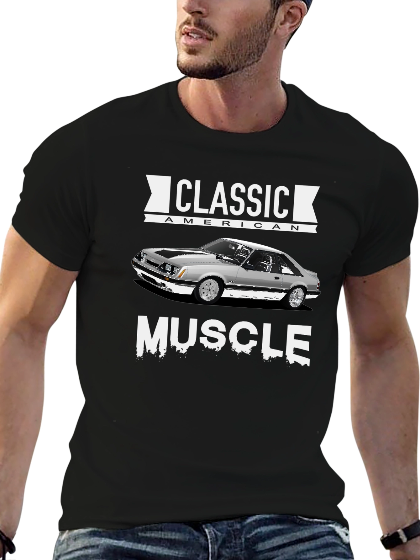 Classic American Muscle Car Graphic T-Shirt