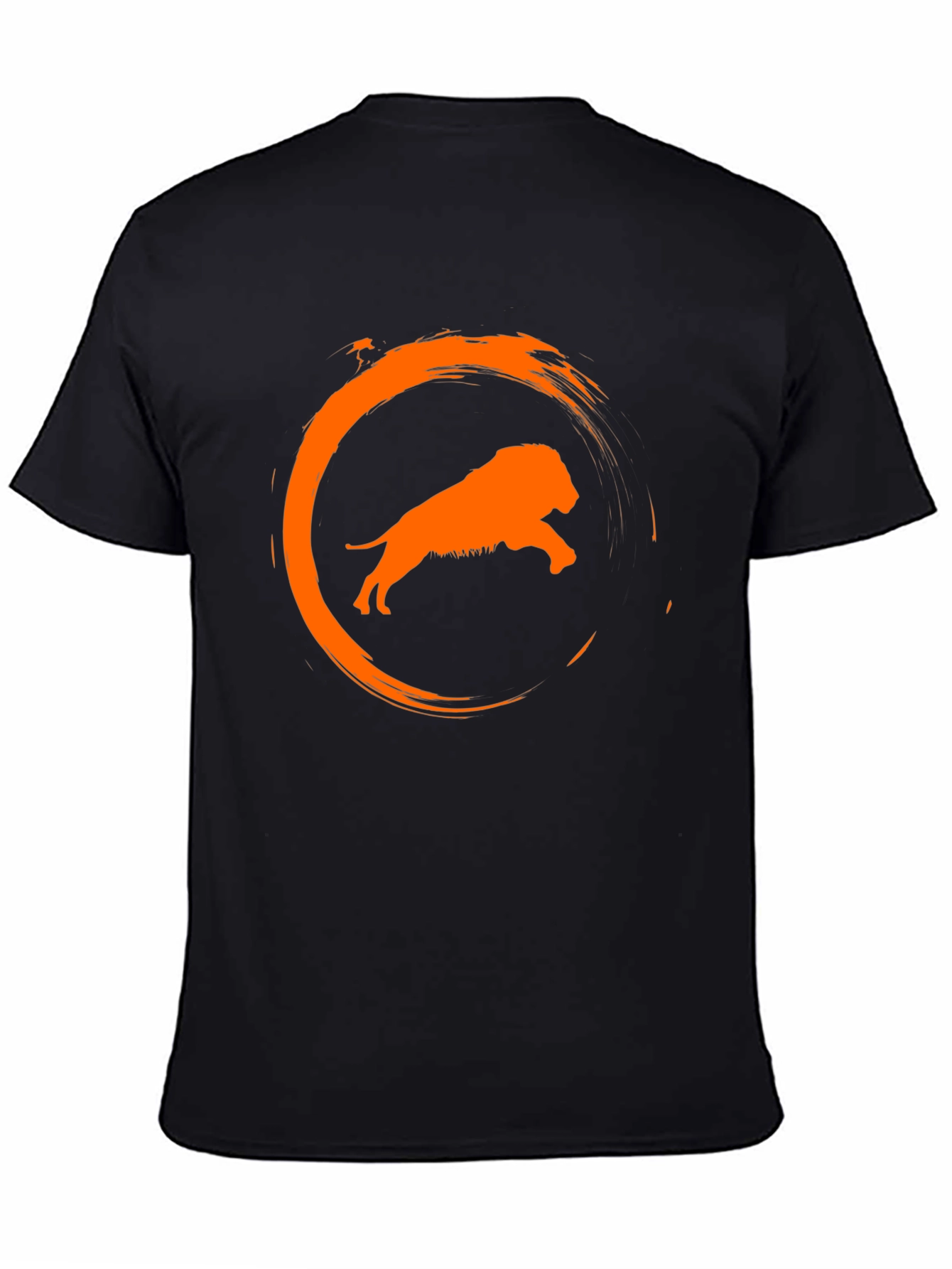 Lion Circle Graphic Black T-Shirt