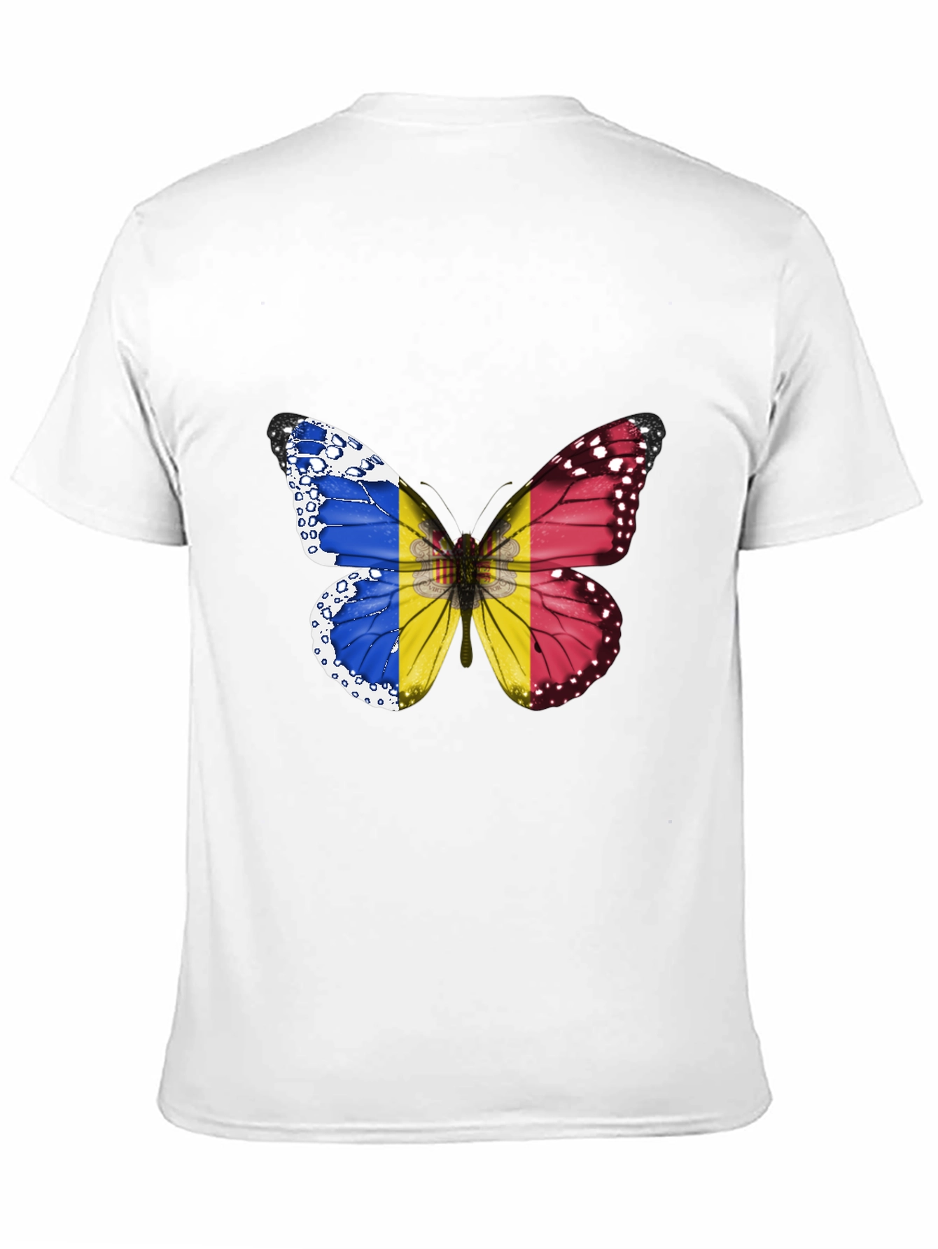 Butterfly Romania Flag Graphic T-Shirt