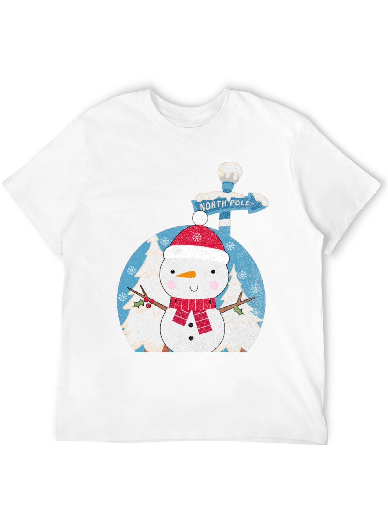 Snowman North Pole Black Tee