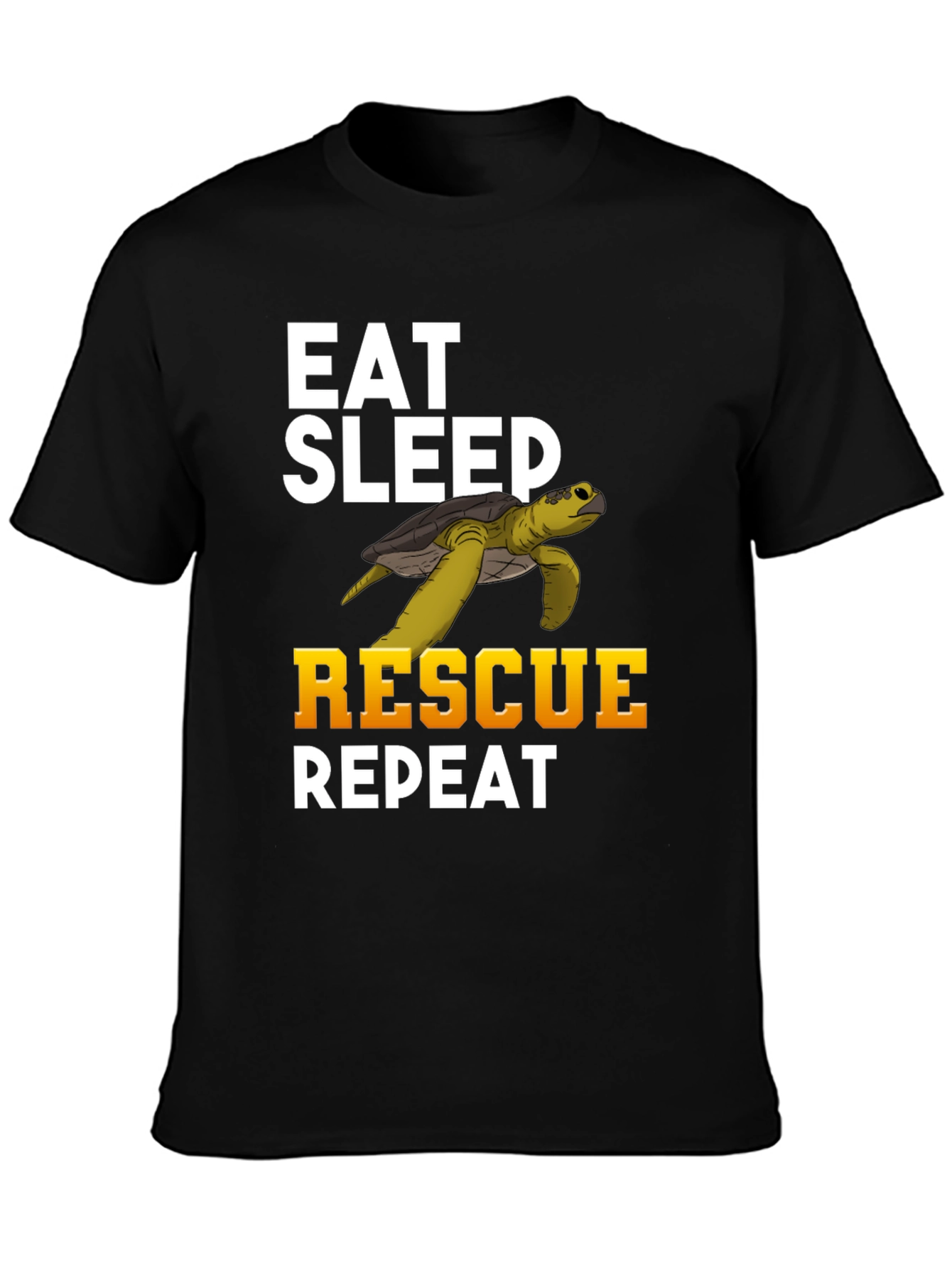 Eat Sleep Rescue Repeat Turtle T-Shirt