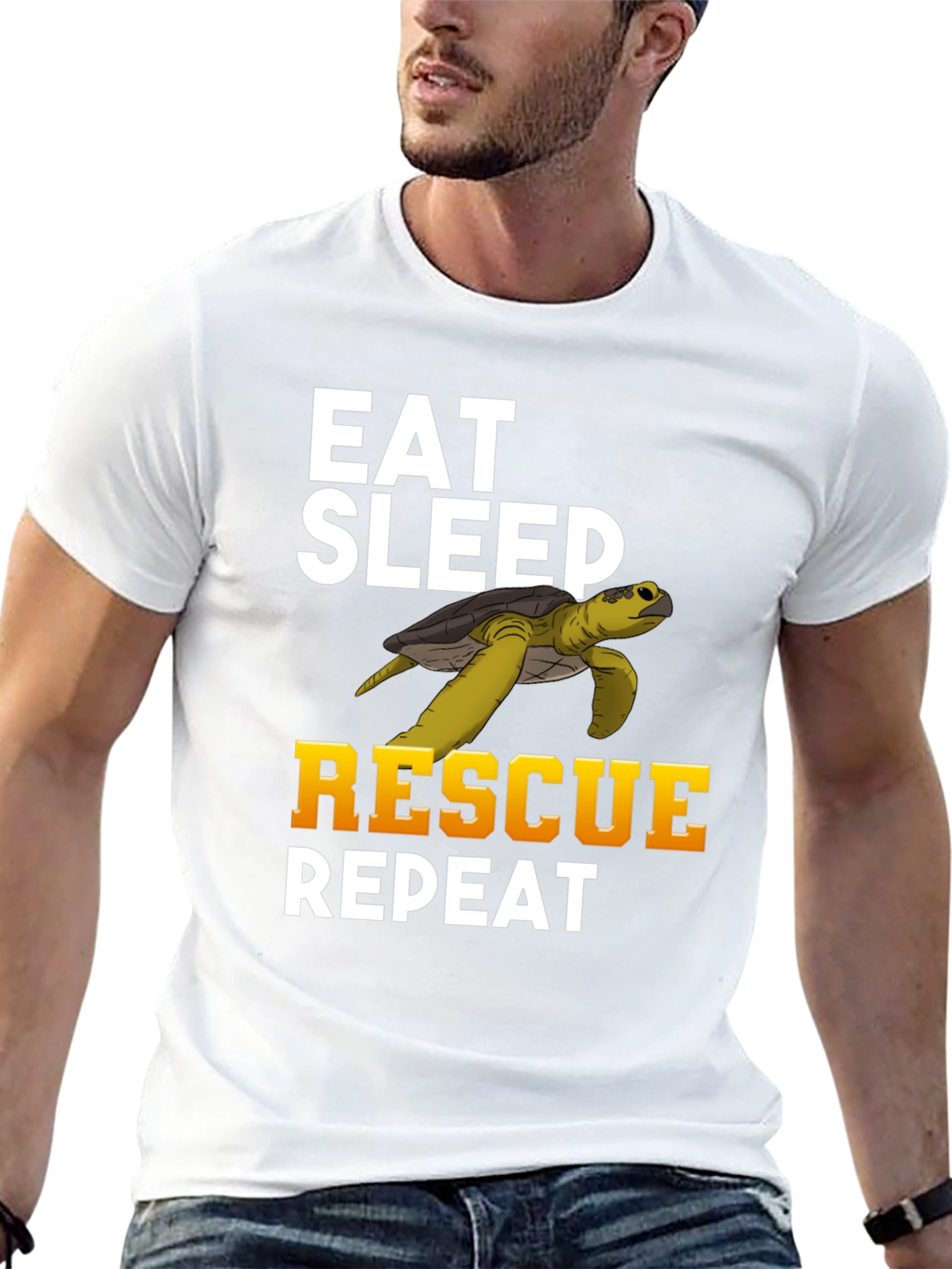 Eat Sleep Rescue Repeat Turtle T-Shirt