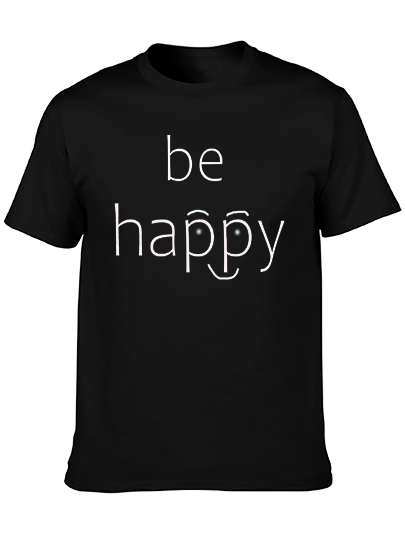Be Happy Graphic Tee - Black