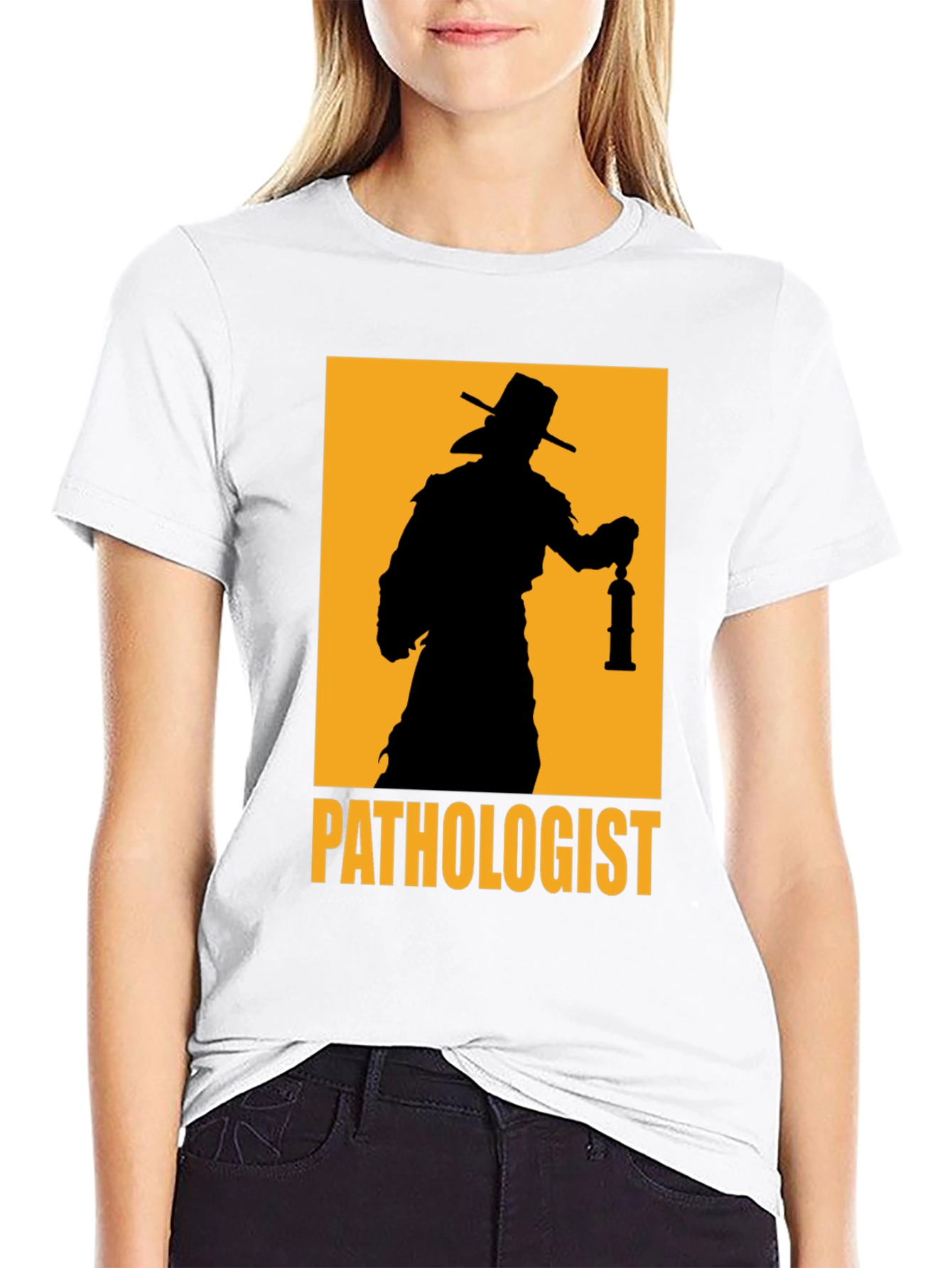 Pathologist T-Shirt - Plague Doctor Silhouette