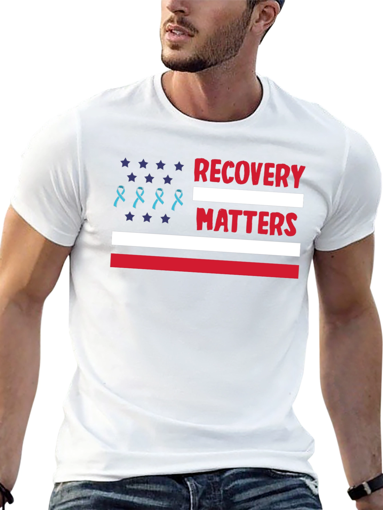 Recovery Matters American Flag T-Shirt