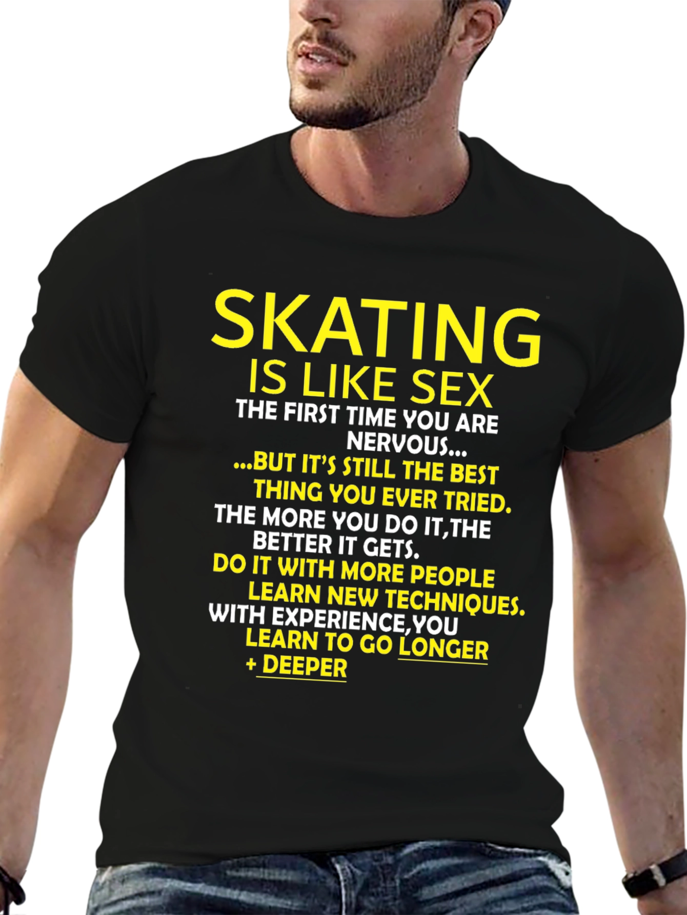 Skating is Like Sex Graphic T-Shirt
