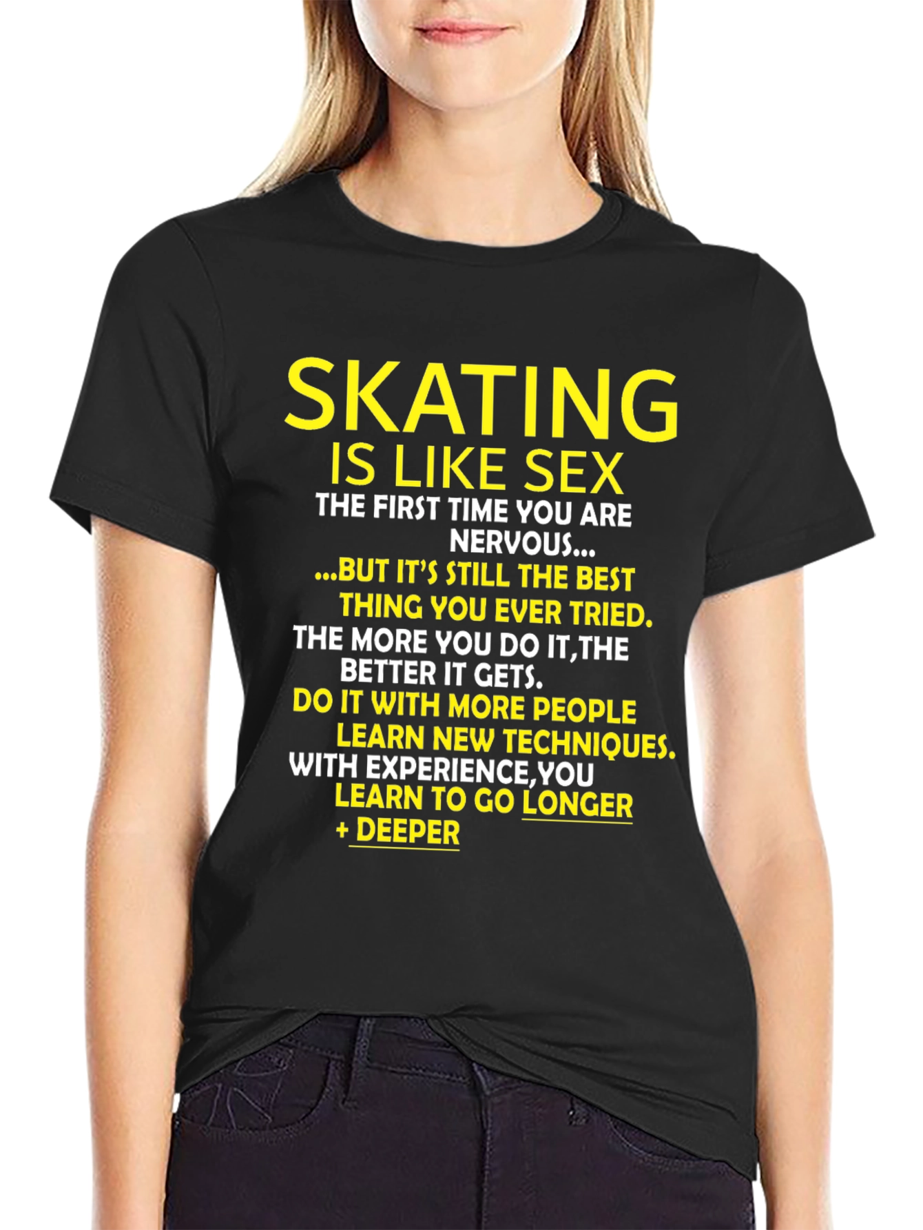 Skating is Like Sex Graphic T-Shirt