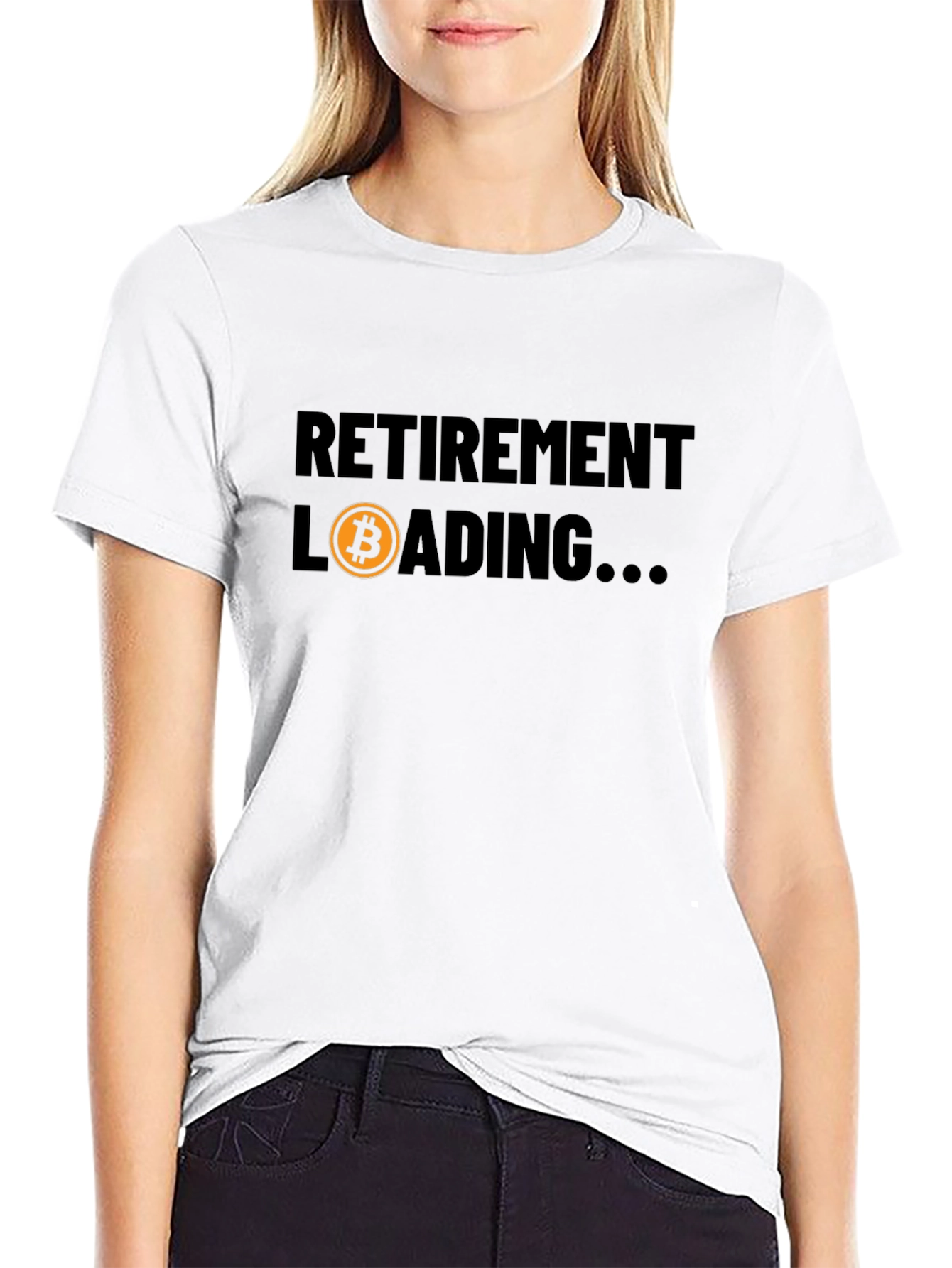 Bitcoin Retirement Loading Black T-Shirt