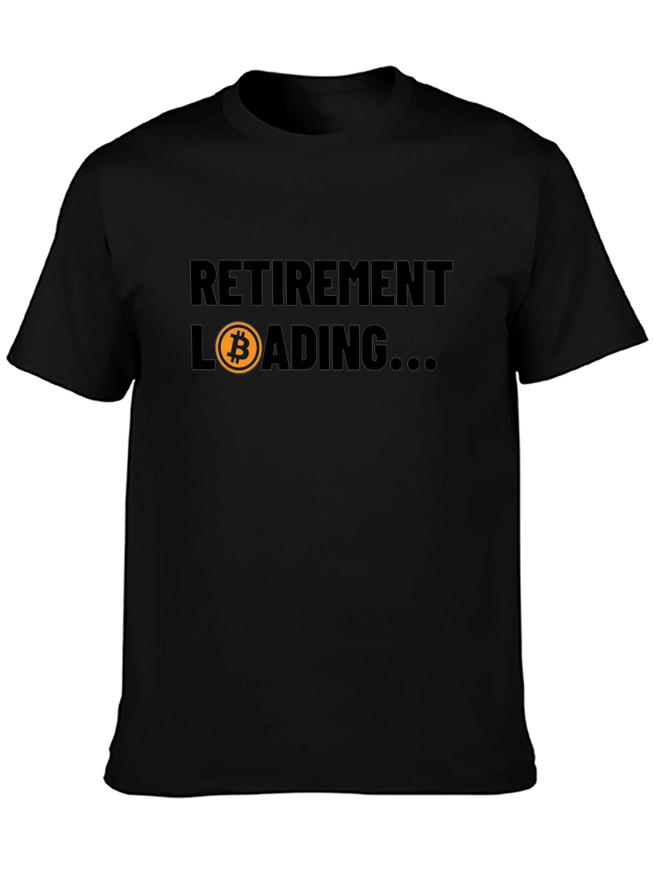 Bitcoin Retirement Loading Black T-Shirt