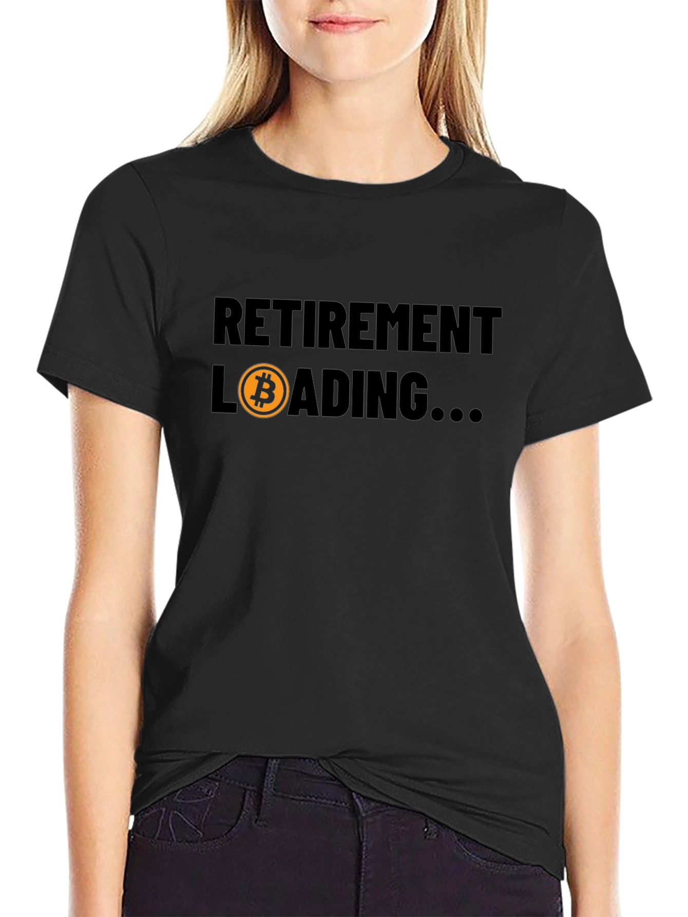 Bitcoin Retirement Loading Black T-Shirt