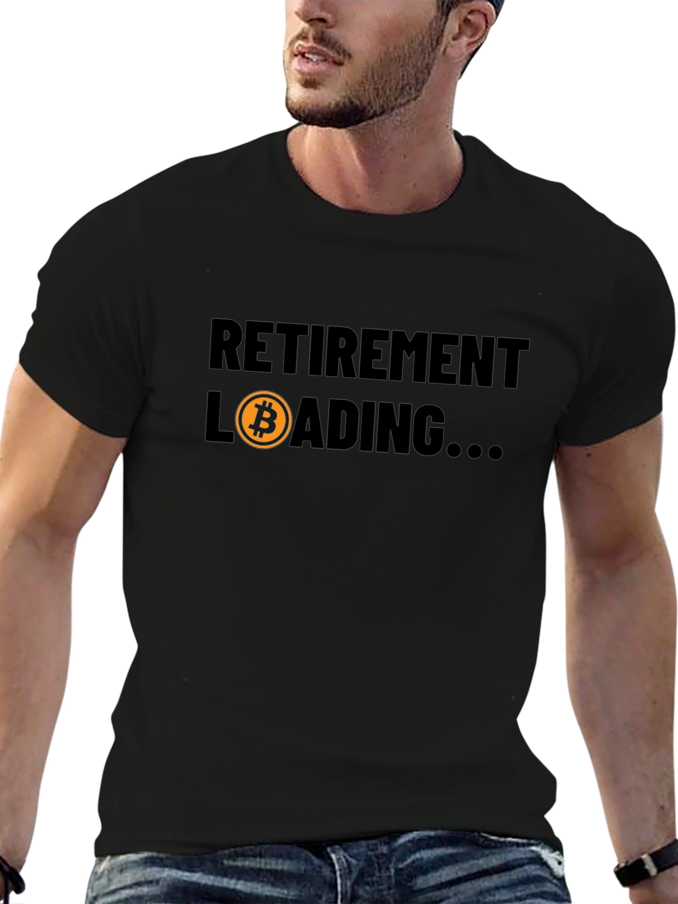 Bitcoin Retirement Loading Black T-Shirt