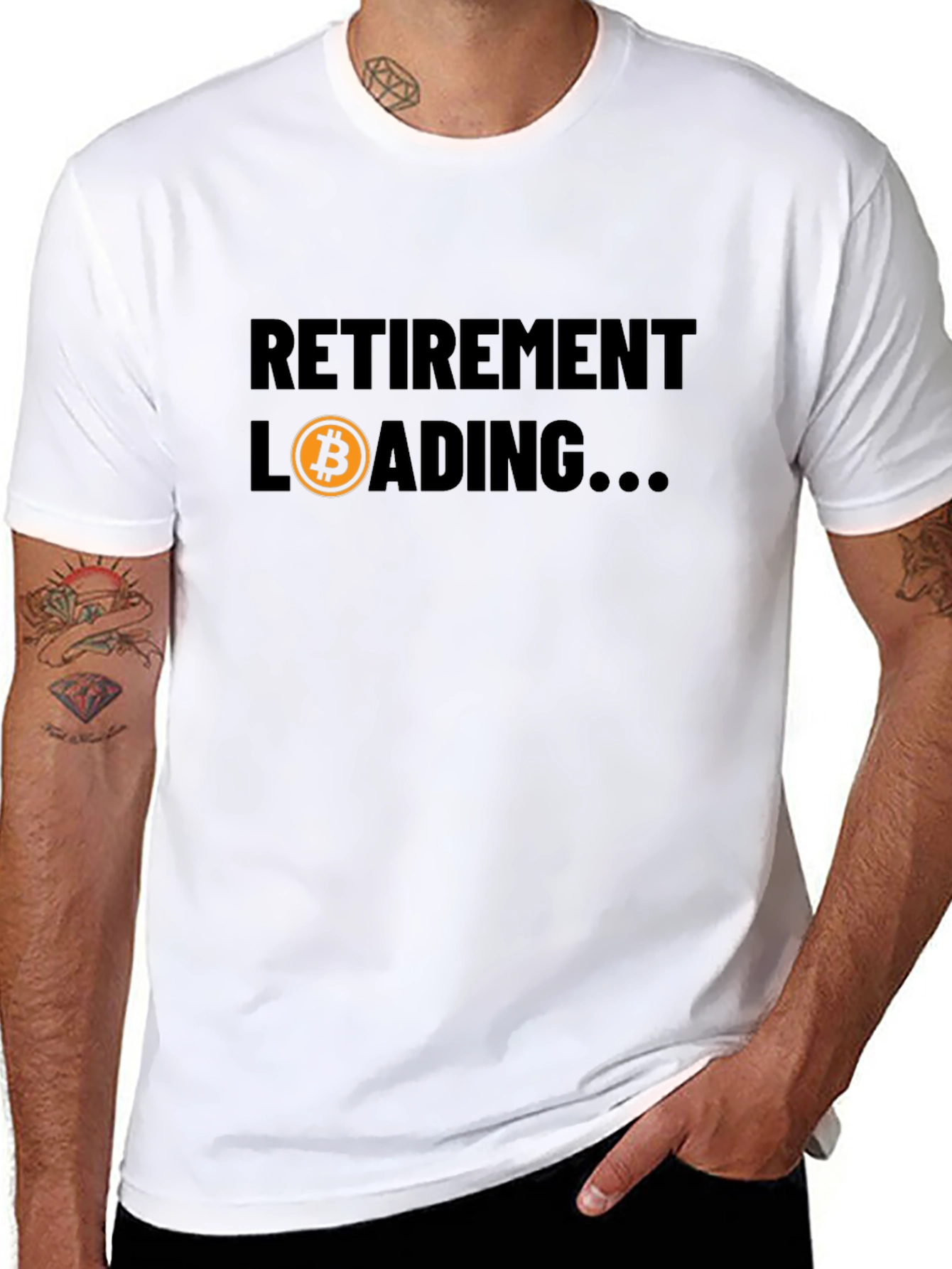 Bitcoin Retirement Loading Black T-Shirt