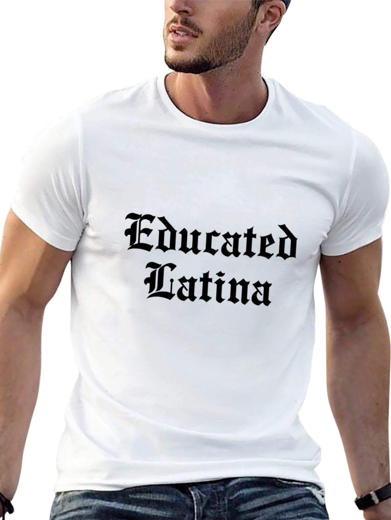 Educated Latina Graphic Tee - Black T-Shirt