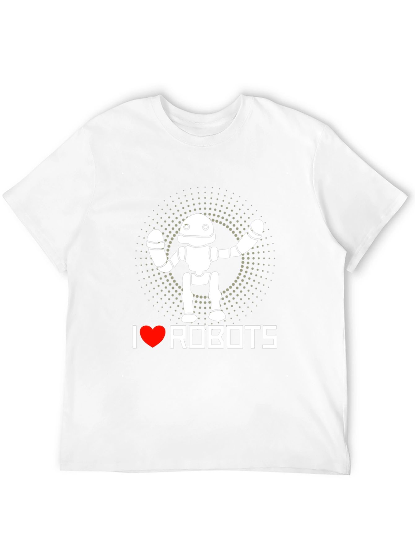 I Heart Robots Graphic T-Shirt - Black Crew Neck