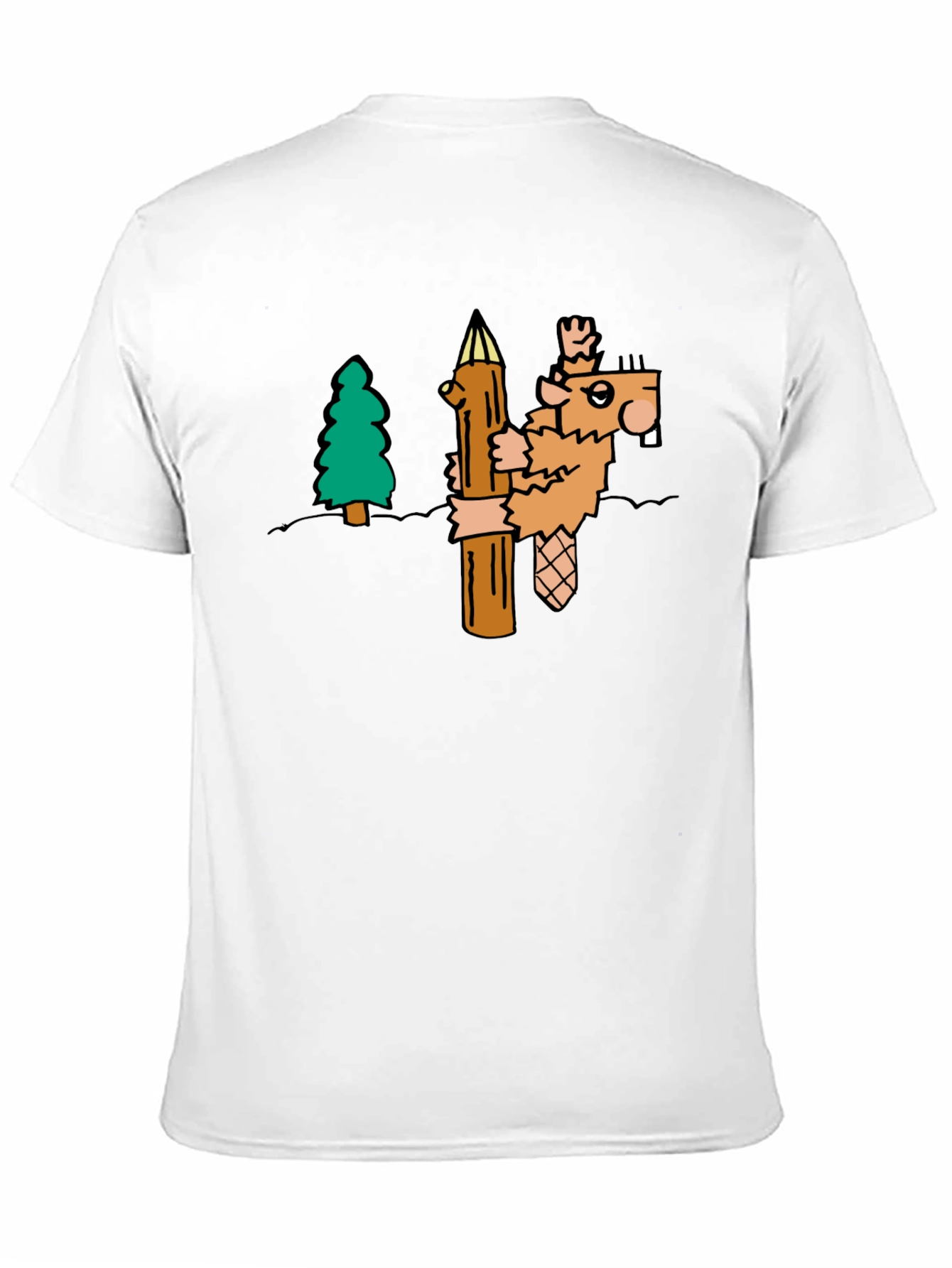 Funny Beaver T-Shirt - Cartoon Woodcutter Tee