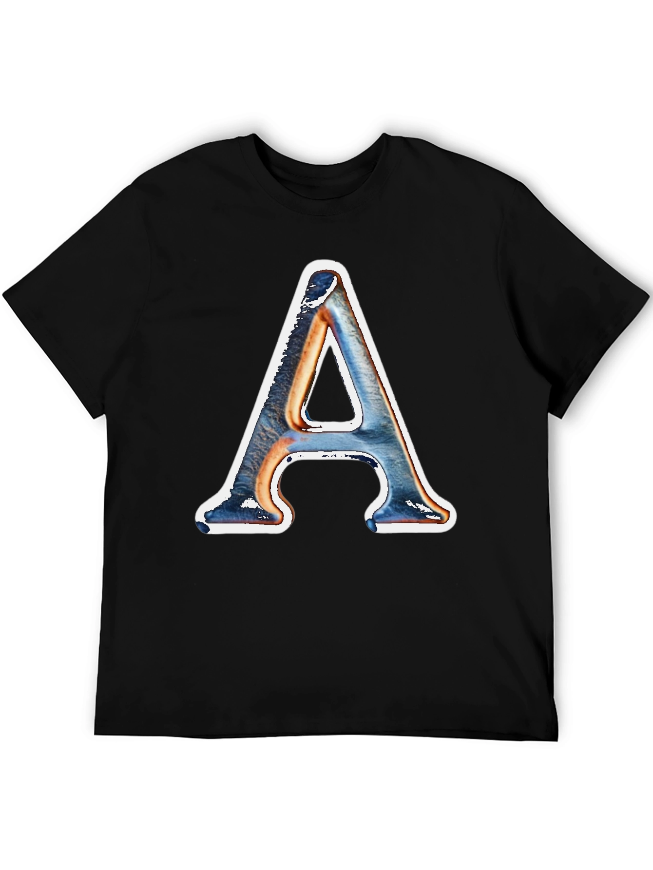 Letter A Graphic Print Tee - Stylish Casual Wear