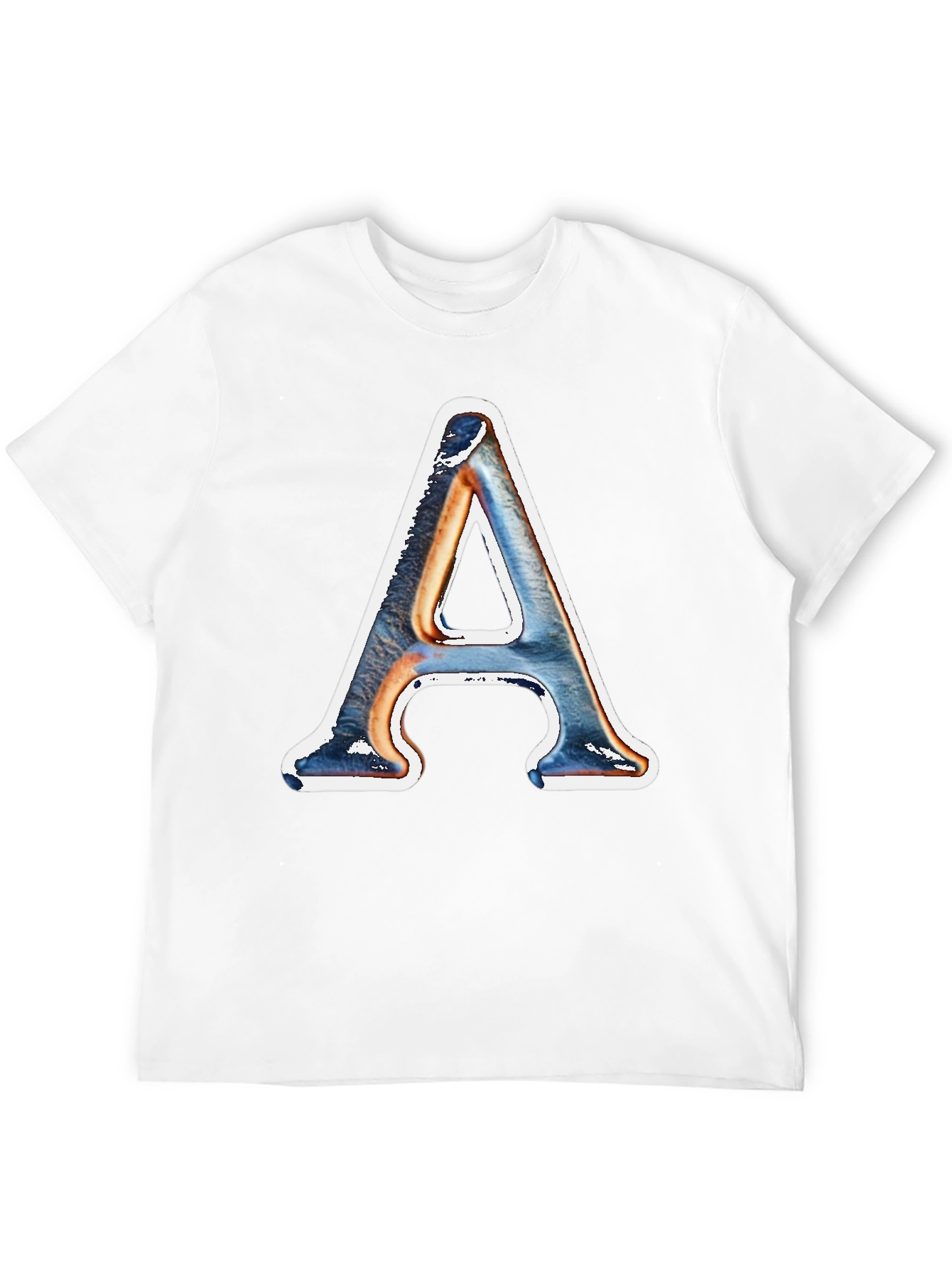 Letter A Graphic Print Tee - Stylish Casual Wear