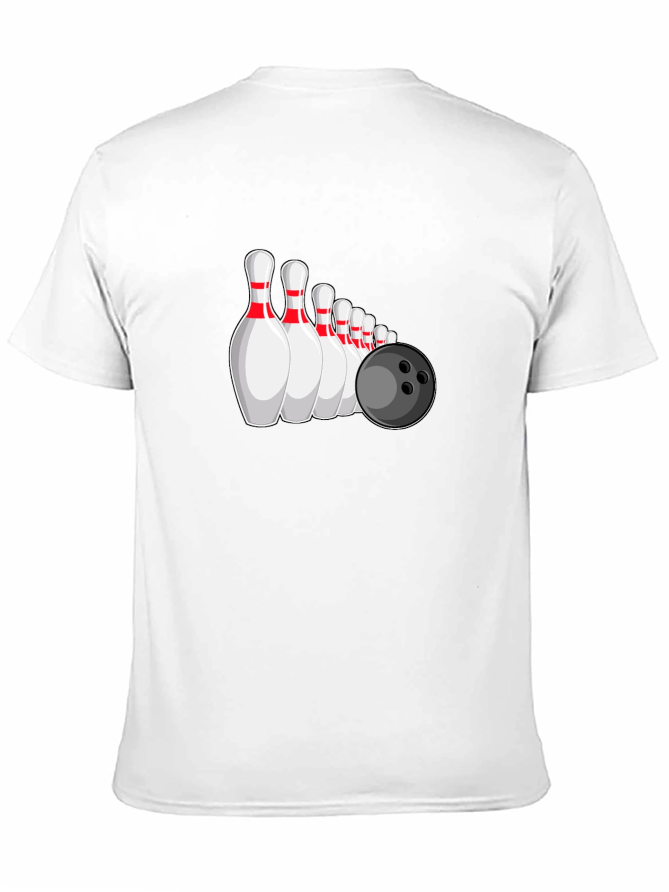Bowling Pins & Ball Graphic Tee - Black