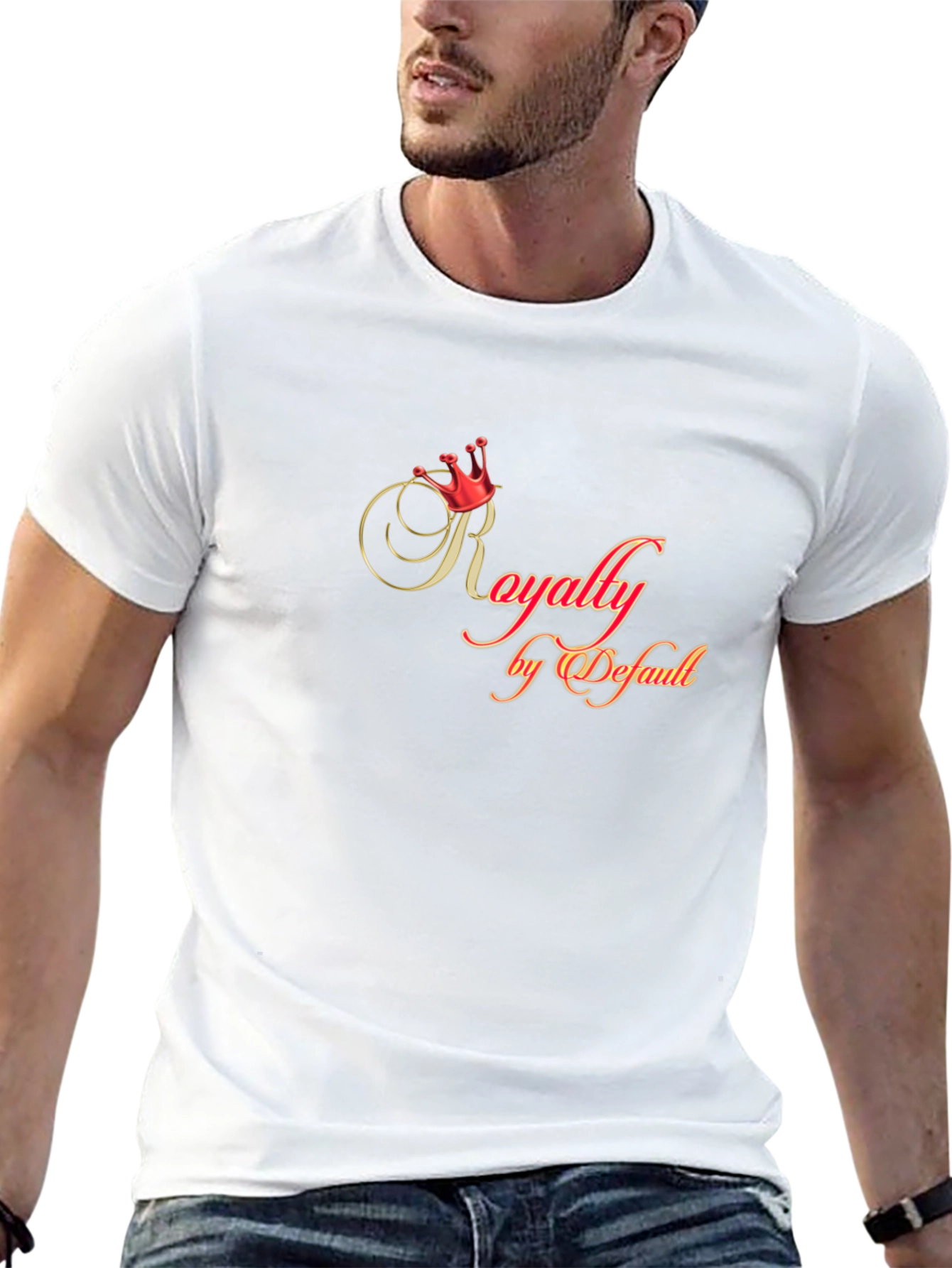 Royalty by Default Black Graphic T-Shirt