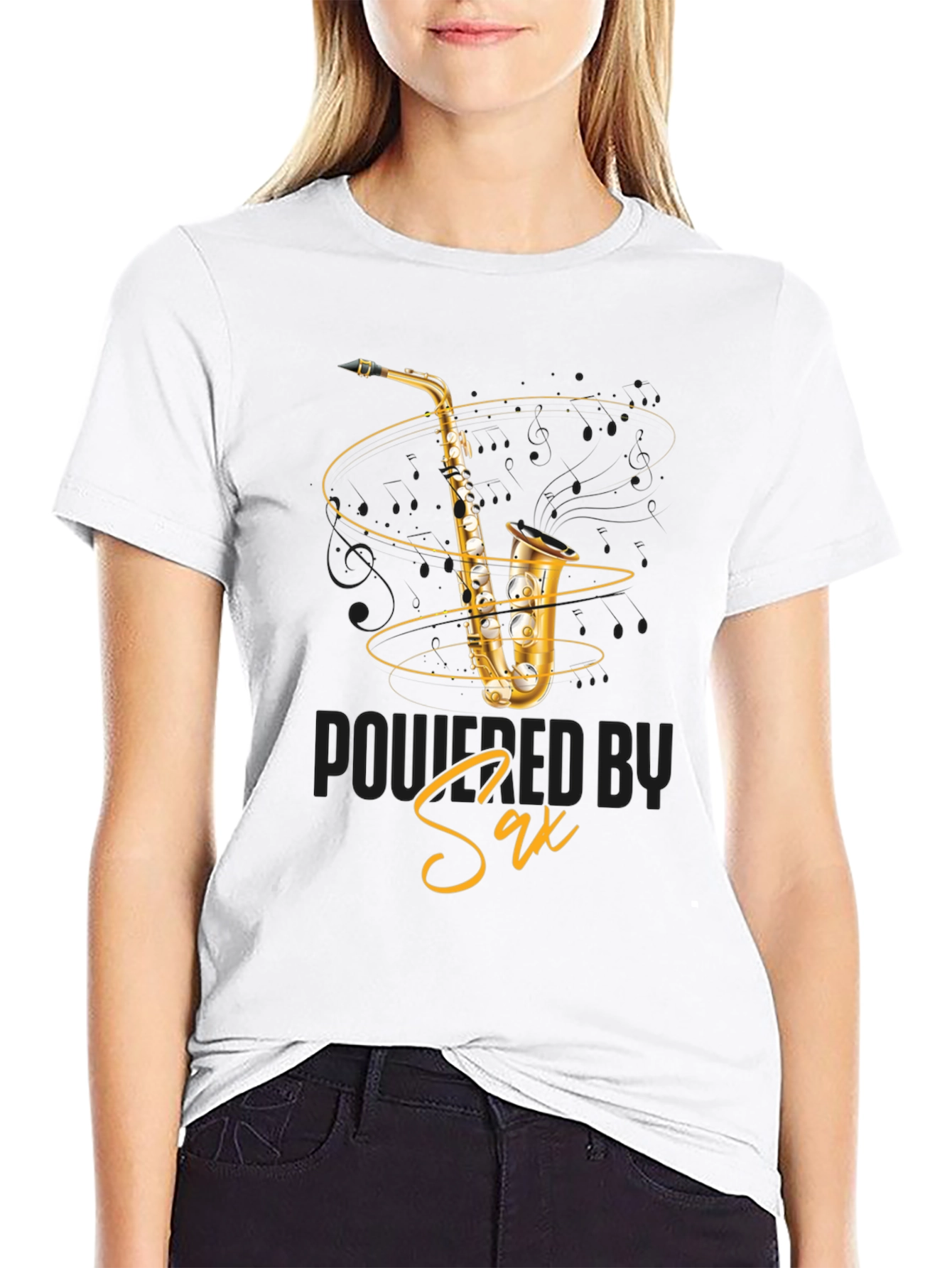 Saxophone Graphic T-Shirt - Musical Instrument Tee