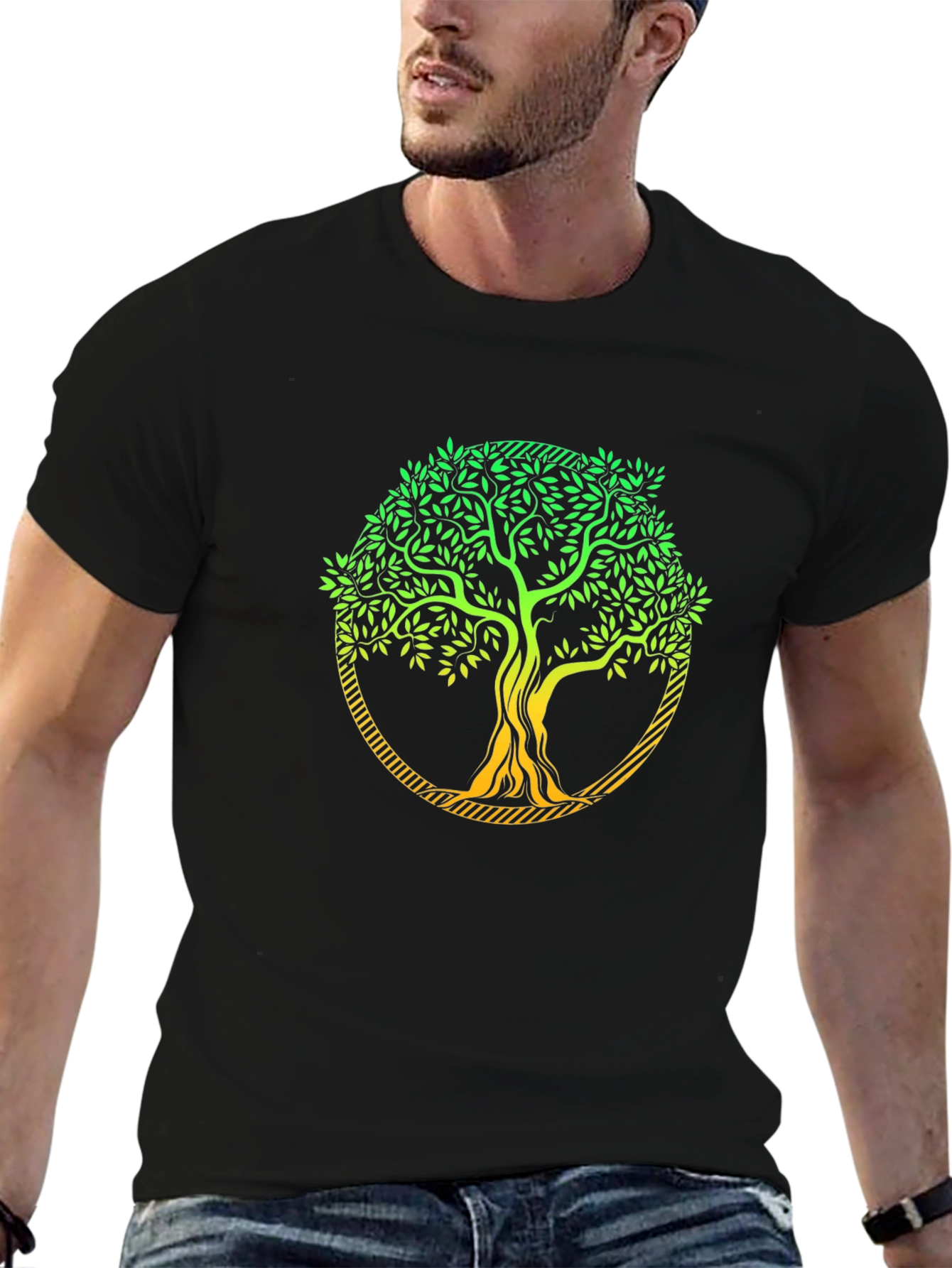Tree of Life Graphic Tee - Stylish Black T-Shirt