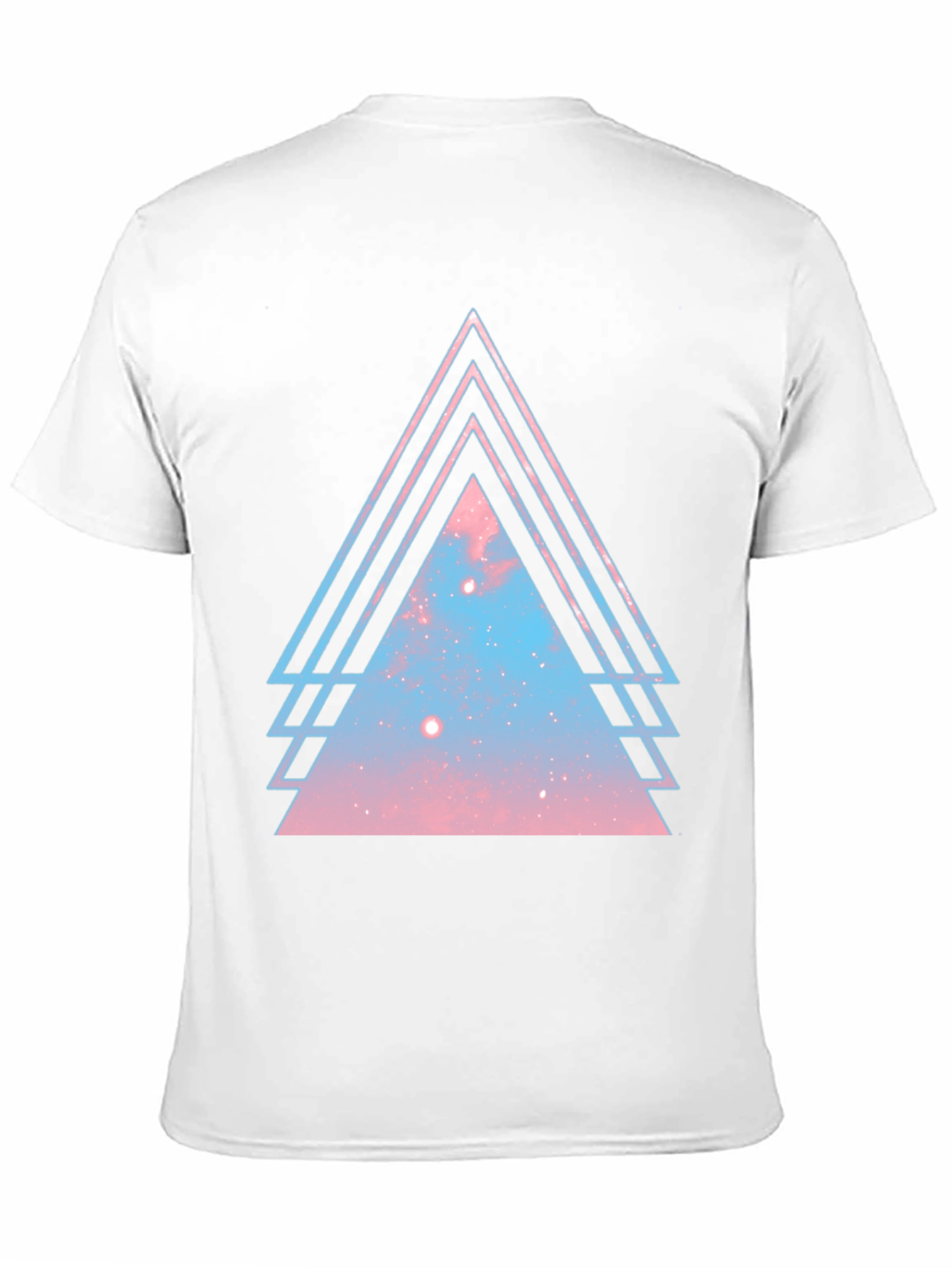Galaxy Triangle Graphic Tee - Stylish Mens Black T-Shirt