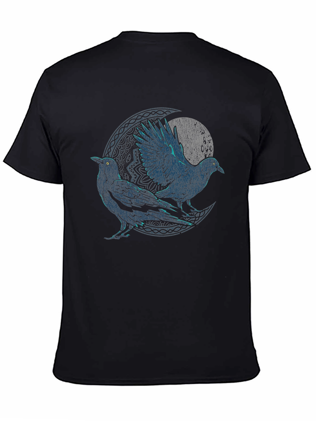 Mystic Raven Graphic T-Shirt - Black