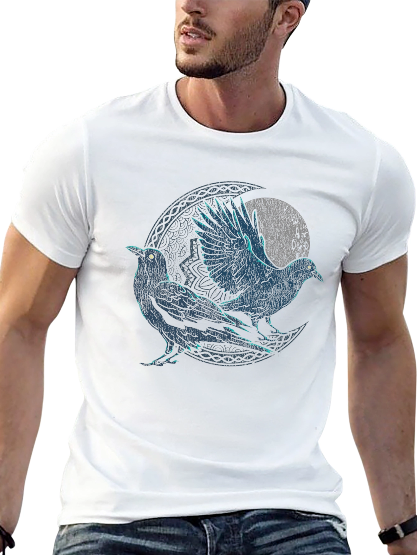 Mystic Raven Graphic T-Shirt - Black