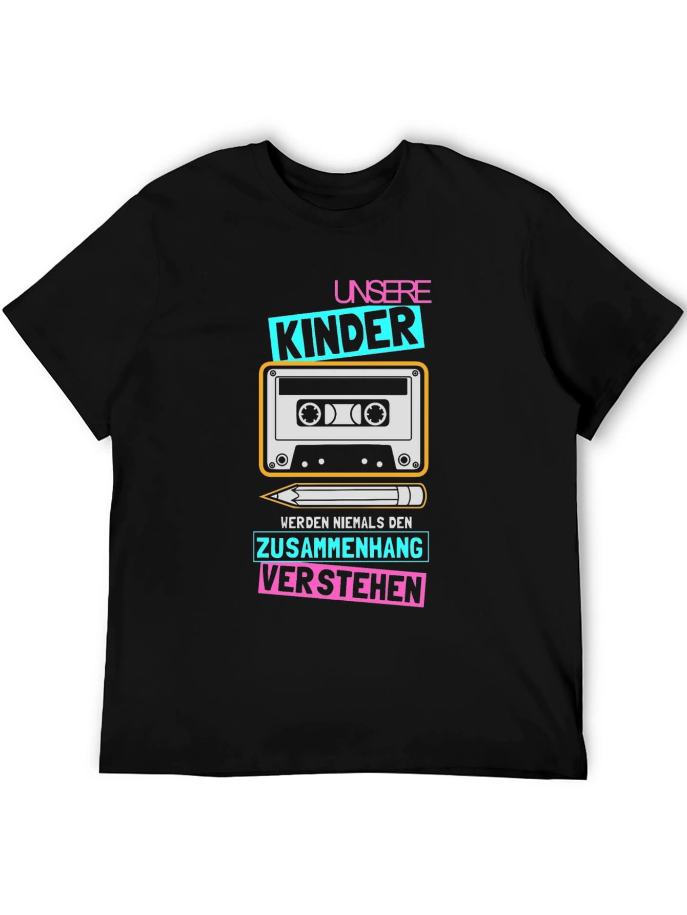 Retro Cassette Tape T-Shirt - Unsere Kinder