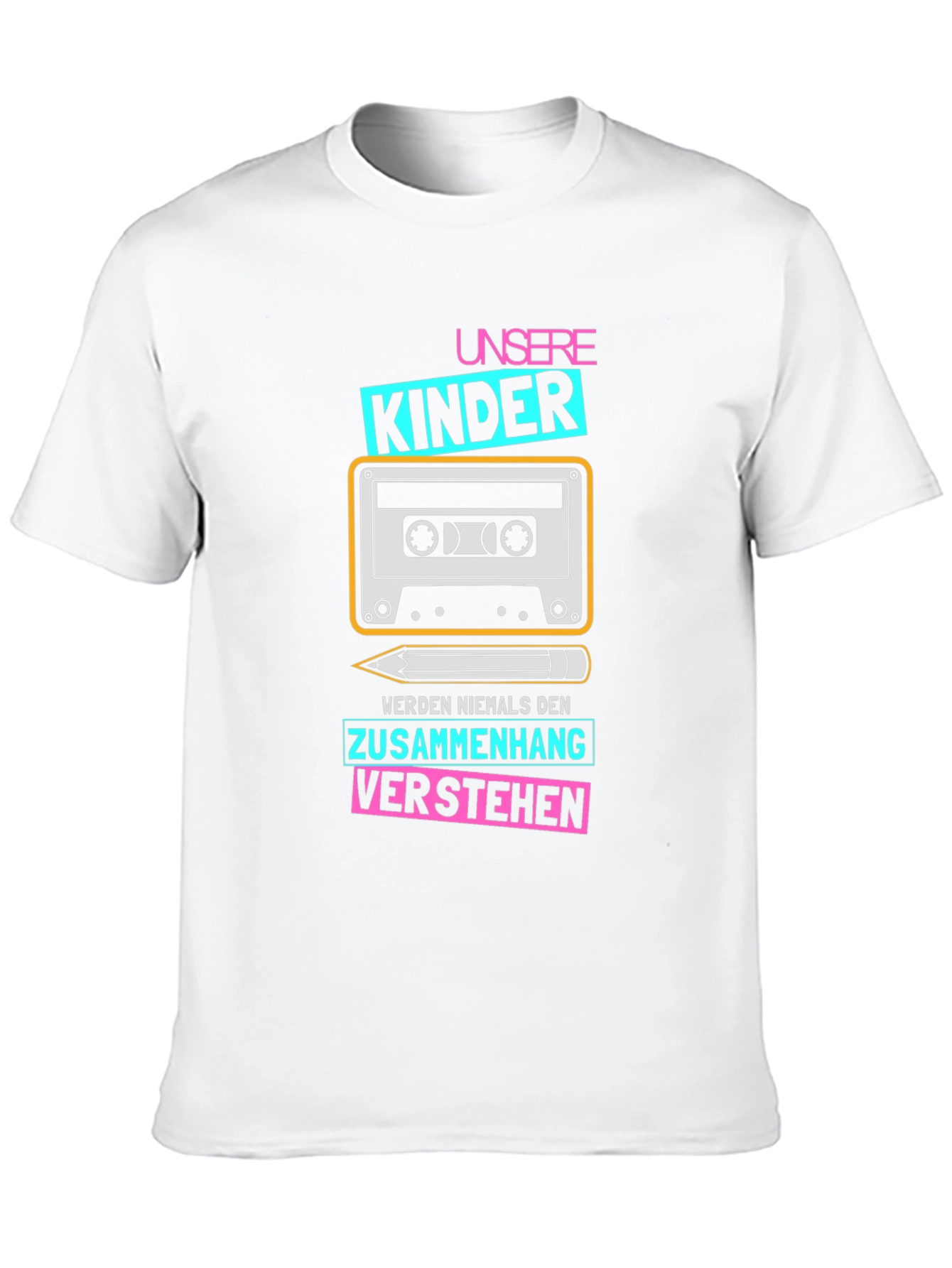 Retro Cassette Tape T-Shirt - Unsere Kinder